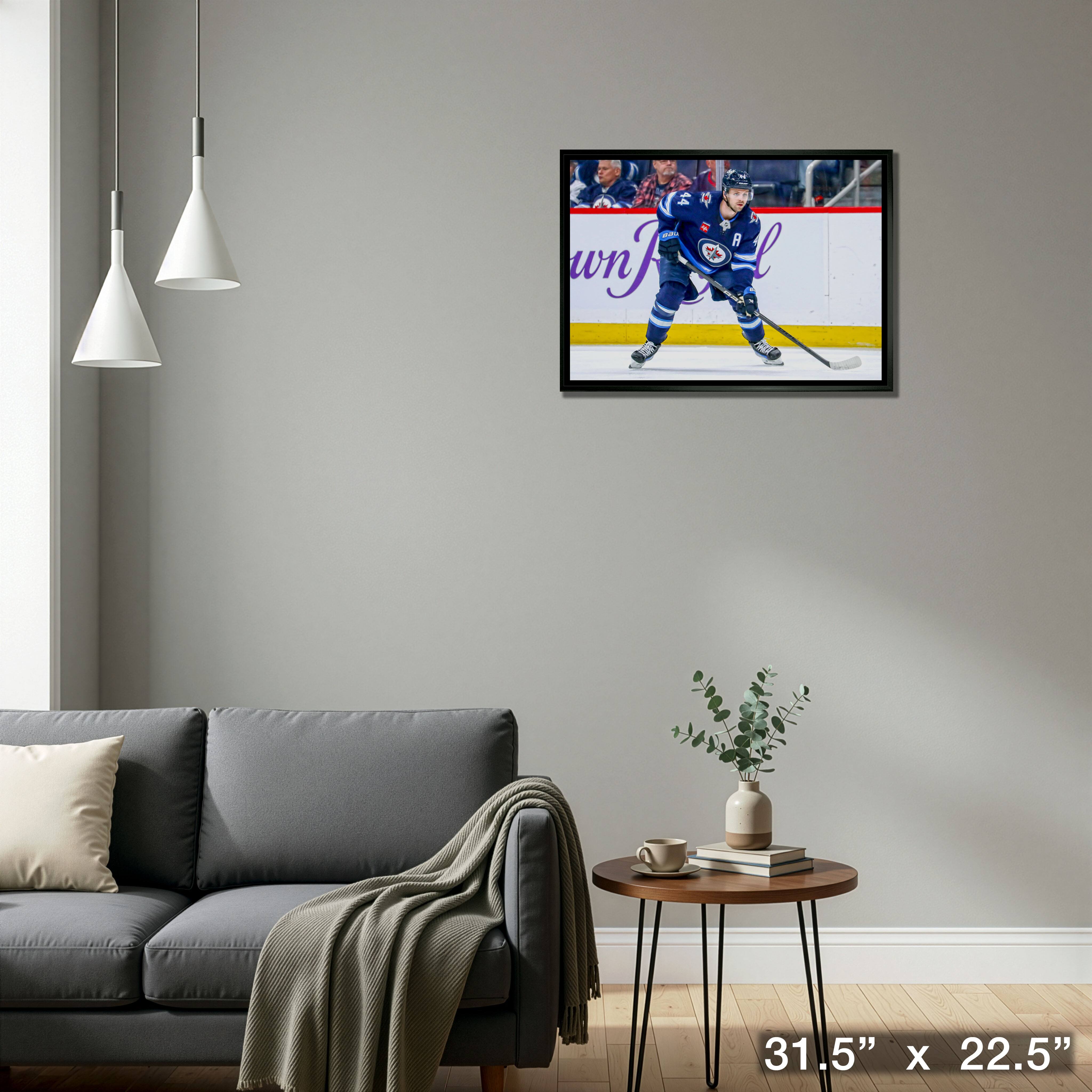 Josh Morrissey 20" x 29" Framed Canvas Winnipeg Jets 31.5" x 22.5"