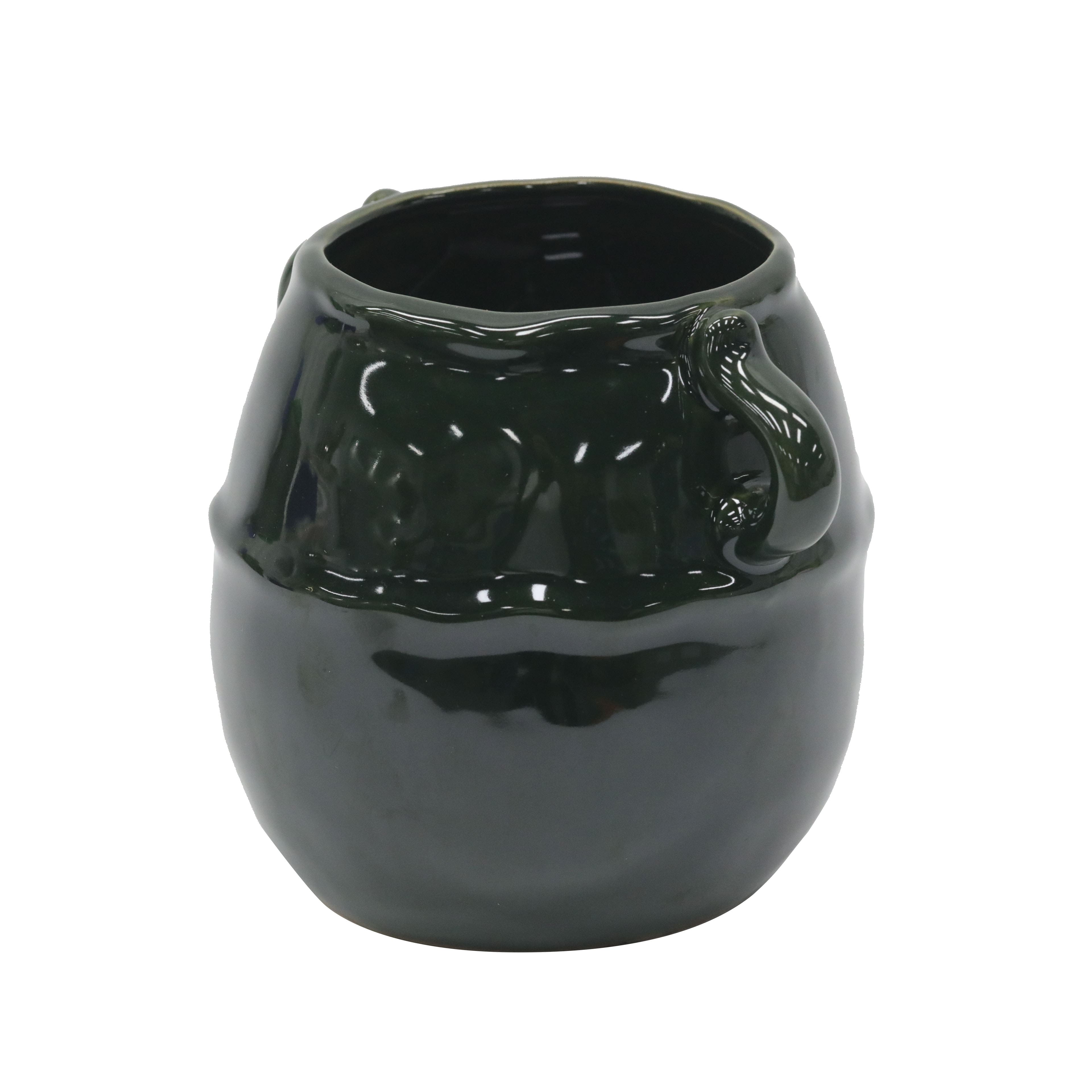 6" Green Ceramic Pot with Handles by Ashland®