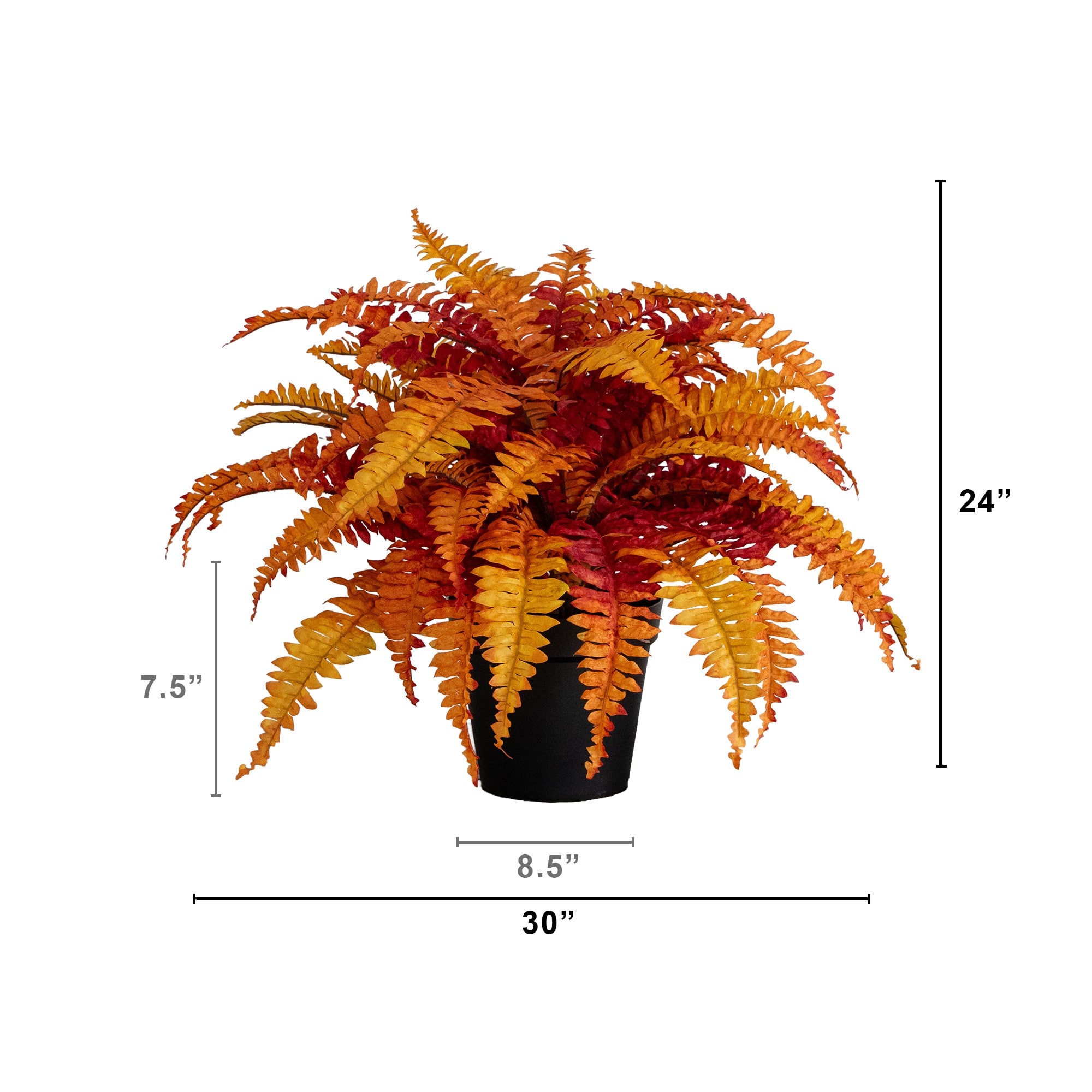 24" Autumn Artificial Fall Boston Fern Plant
