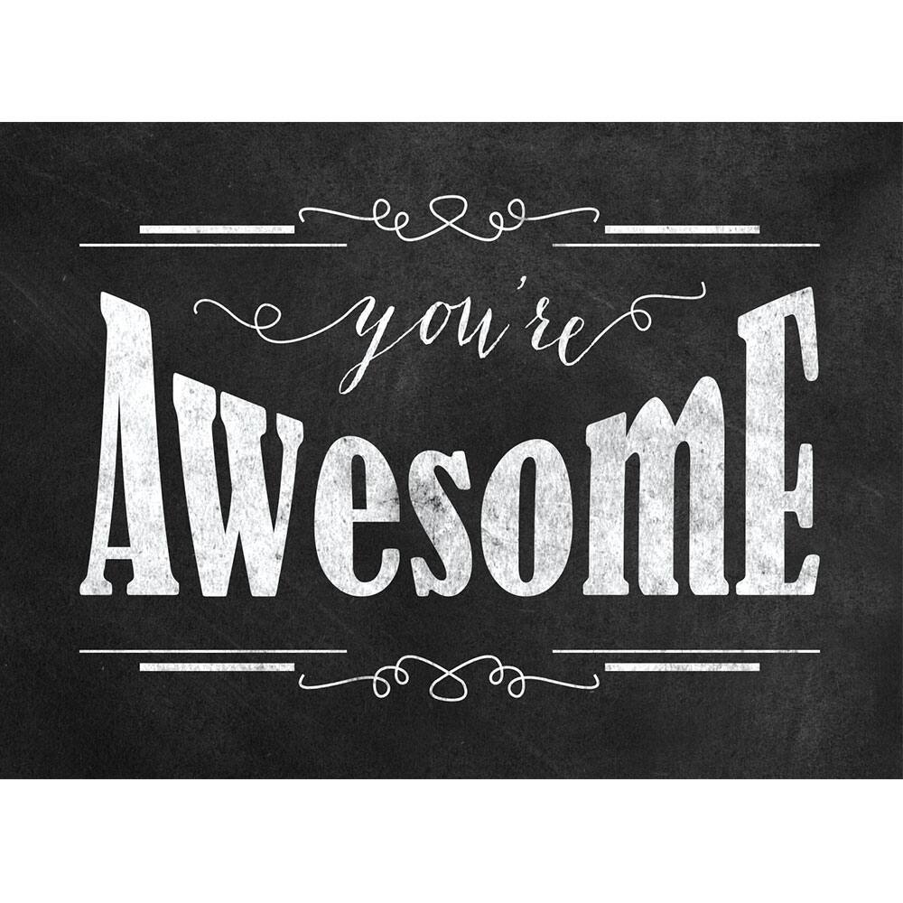 JAM Paper Brushed Chalkboard Design Blank Thank You Cards Set, 36ct.