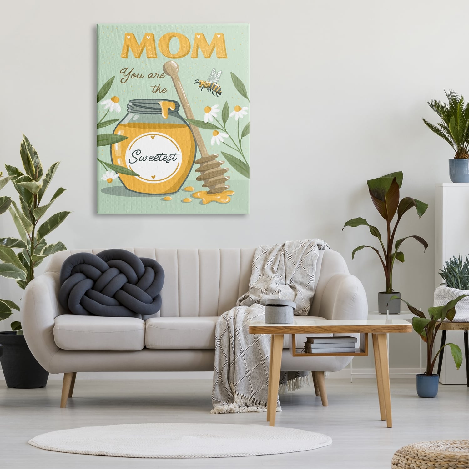 Stupell Industries Mom You Are The Sweetest Honey Jar Canvas Wall Art