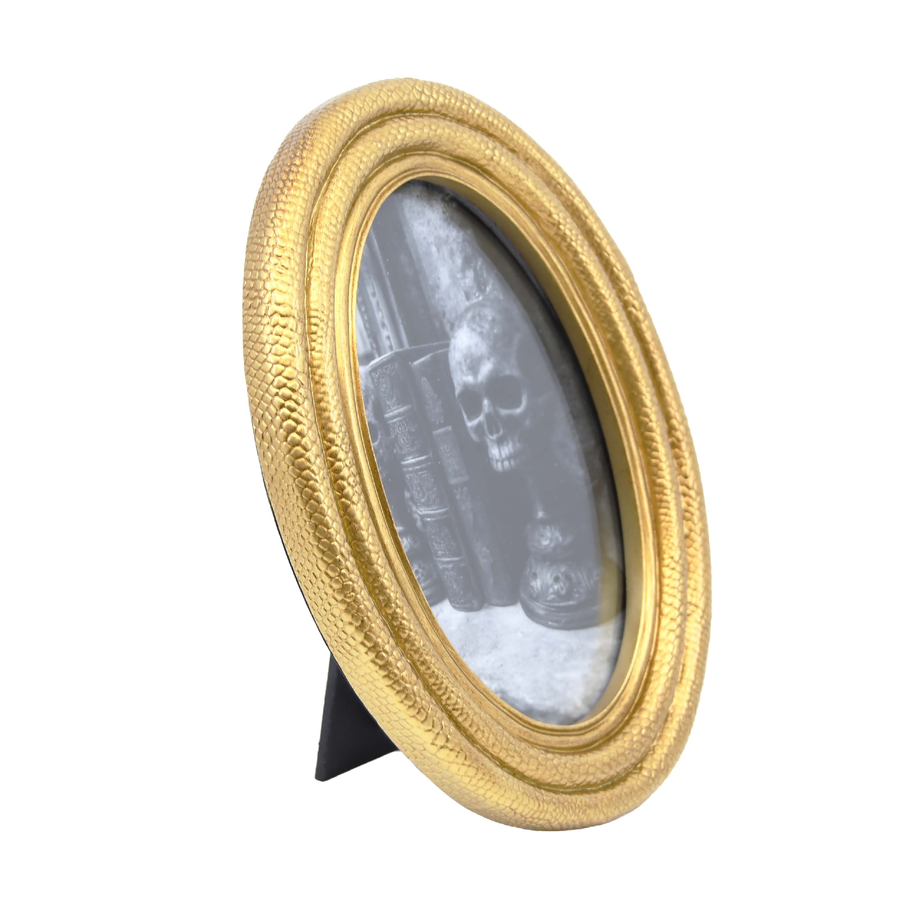 4" x 6" Gold Snake Print Oval Tabletop Frame by Ashland®