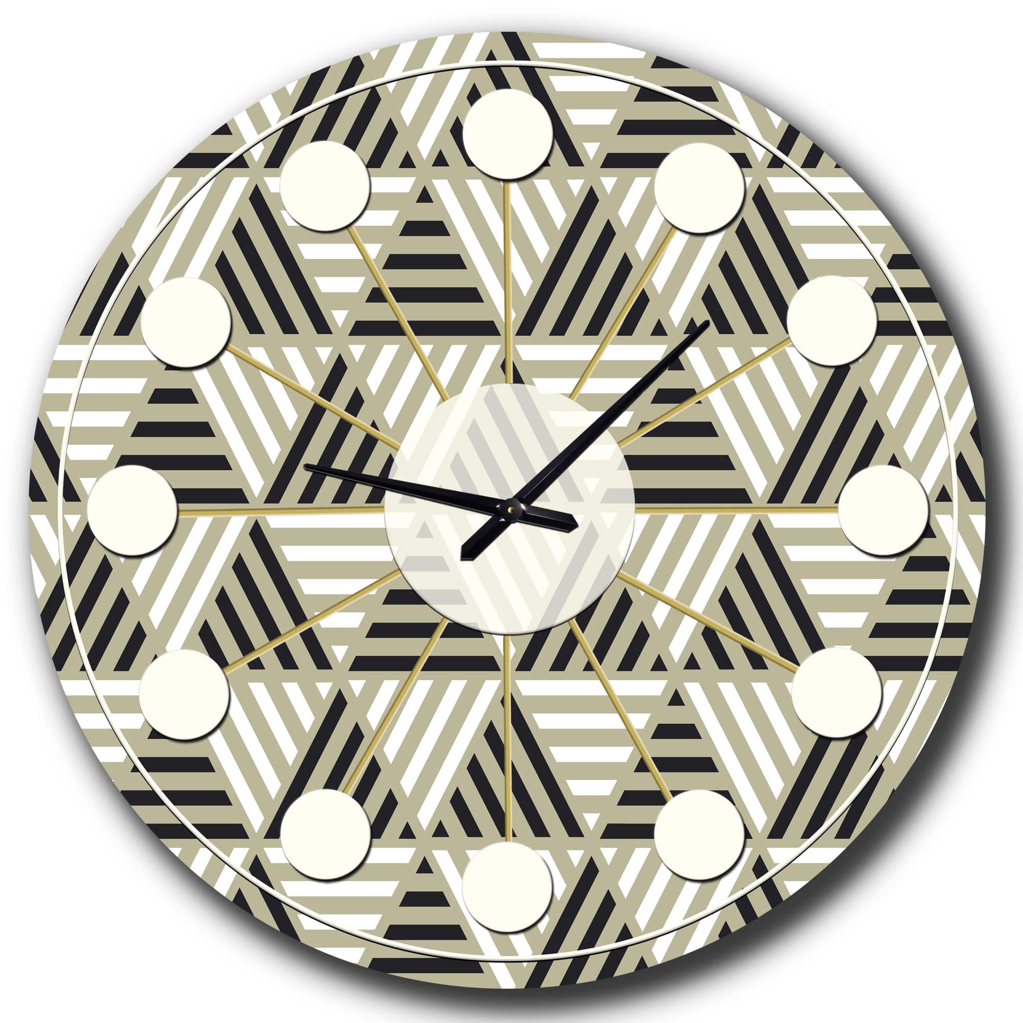 Designart 'Triangular Retro Design Viii Mid-Century Modern Wall Clock
