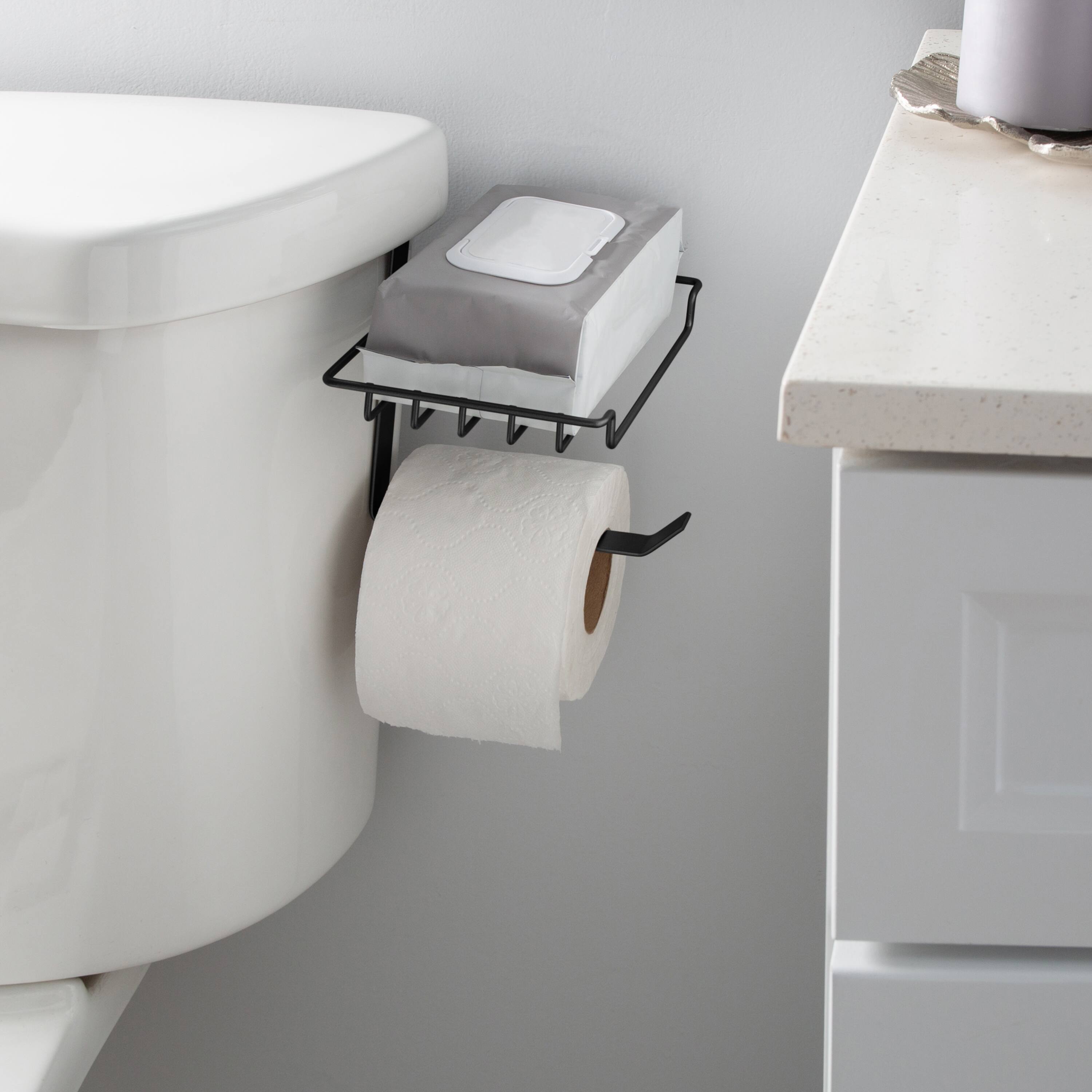 Bath Bliss Black Over the Tank Tissue Dispenser & Wipe Holder