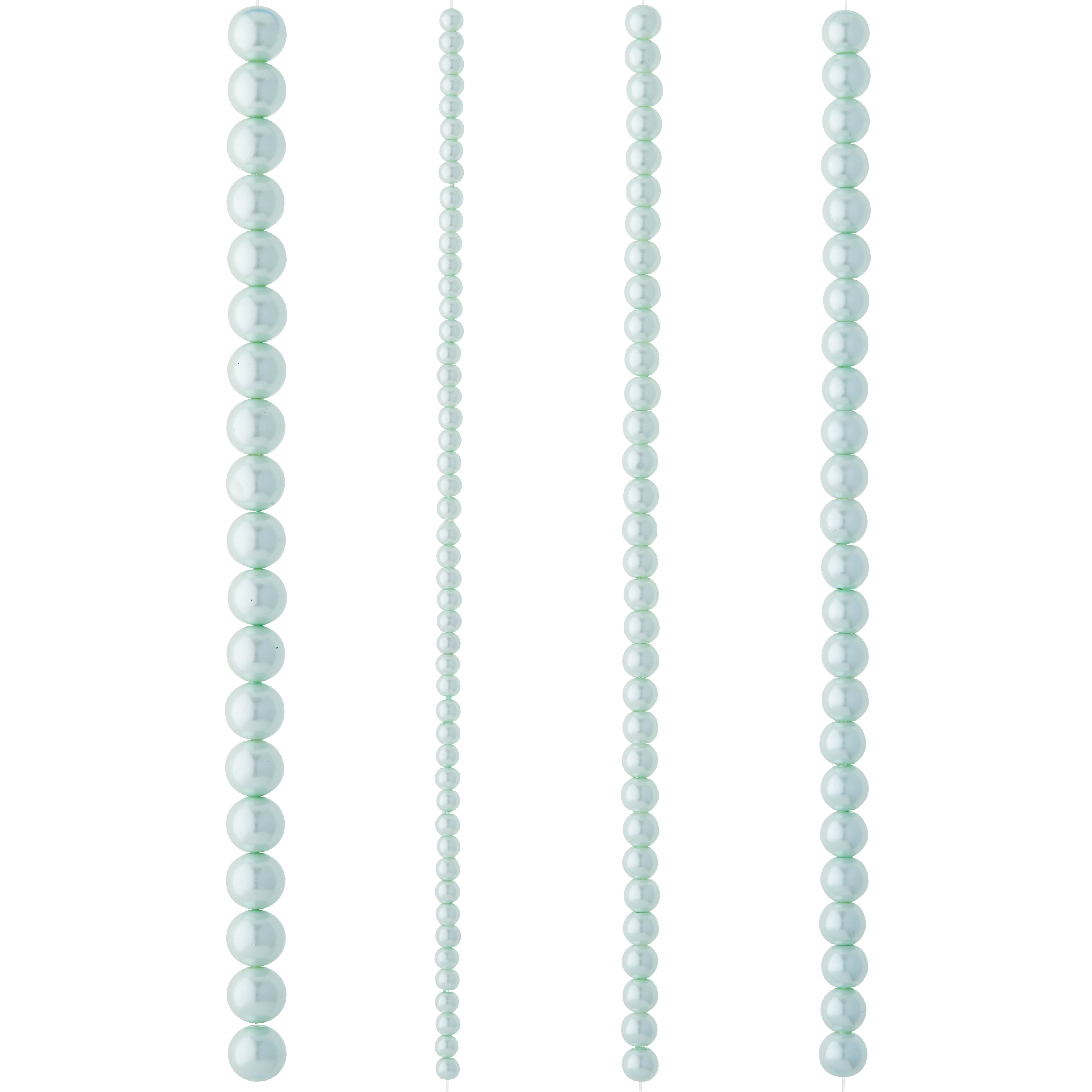 12 Pack: Aqua Matte Glass Pearl Round Beads by Bead Landing™