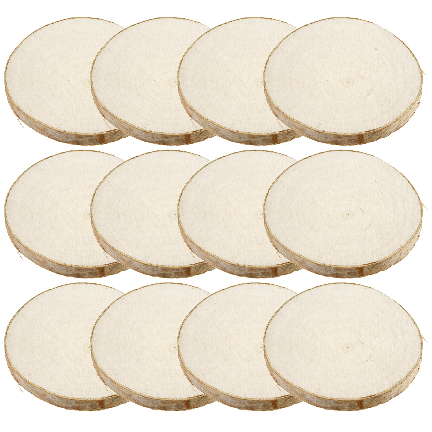 12 Packs: 4 ct. (48 total) 3.875" Birchwood Slices by Make Market®