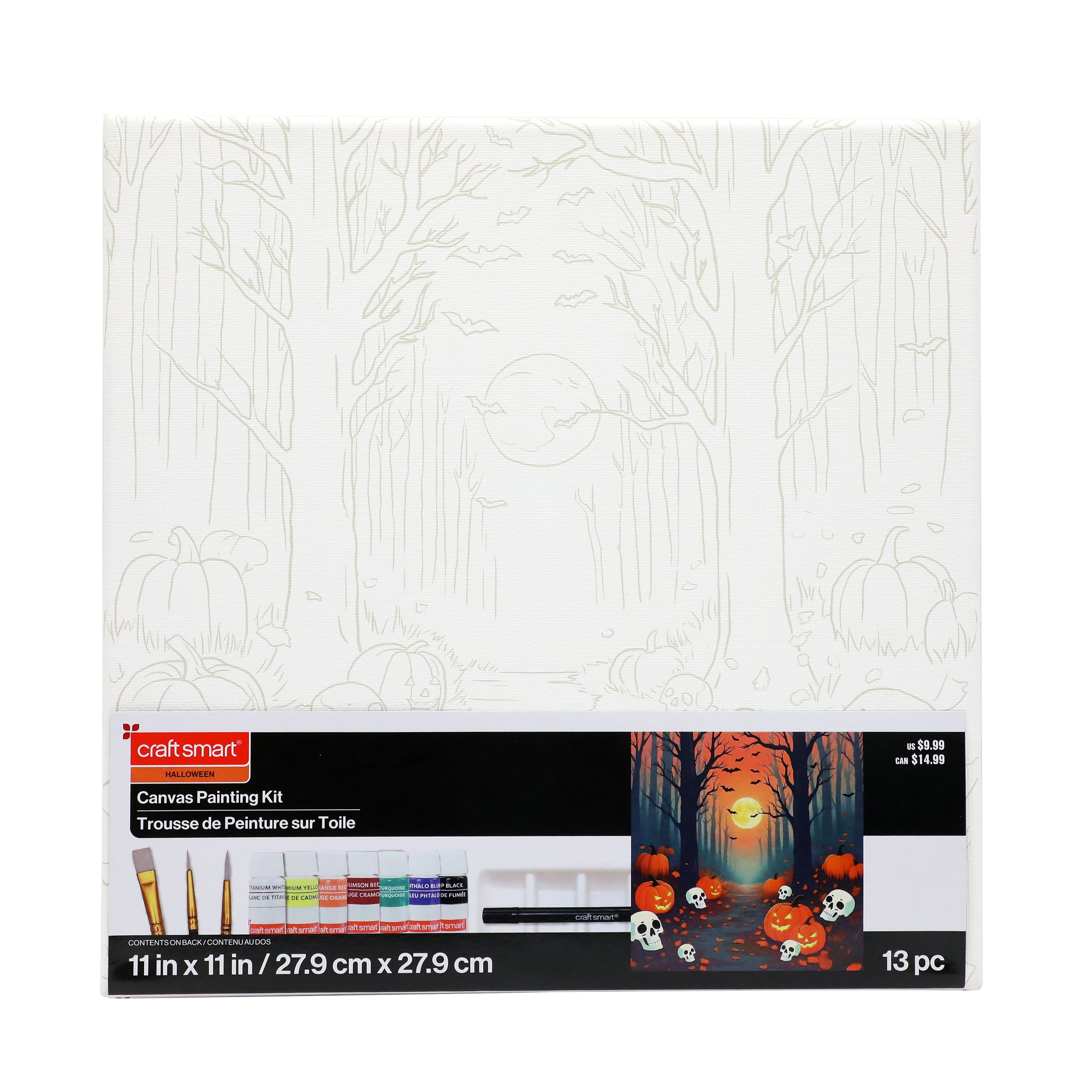 11" x 11" Pumpkin Treescape Canvas Painting Kit by Craft Smart®