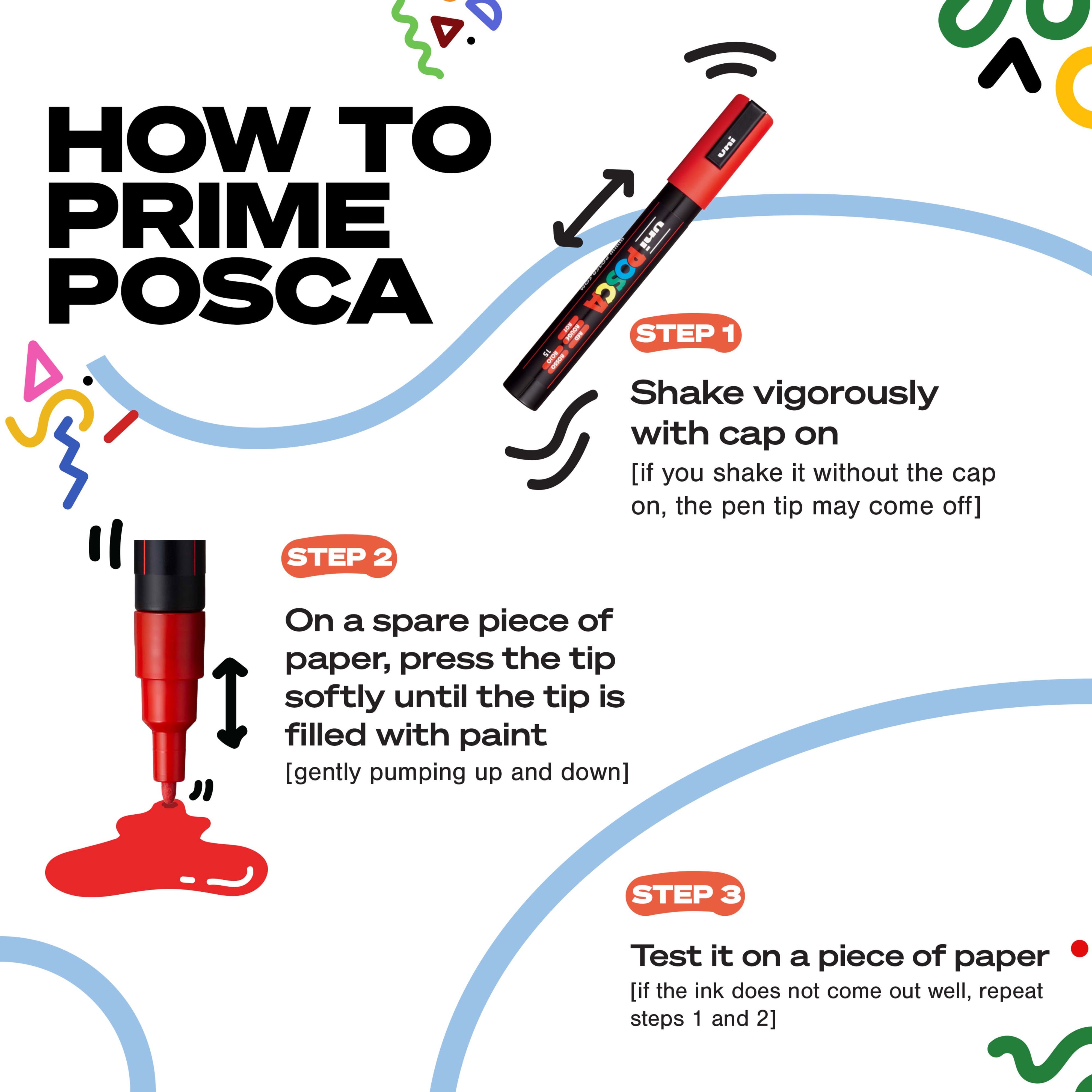 uni® POSCA® PC-5BR Water-Based Brush Tip Paint Marker
