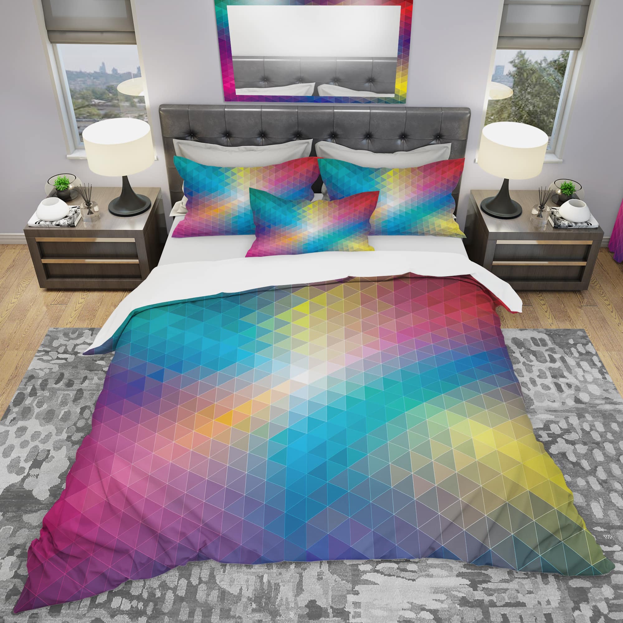 Designart 'Geometric Pattern' Modern & Contemporary Bedding Set