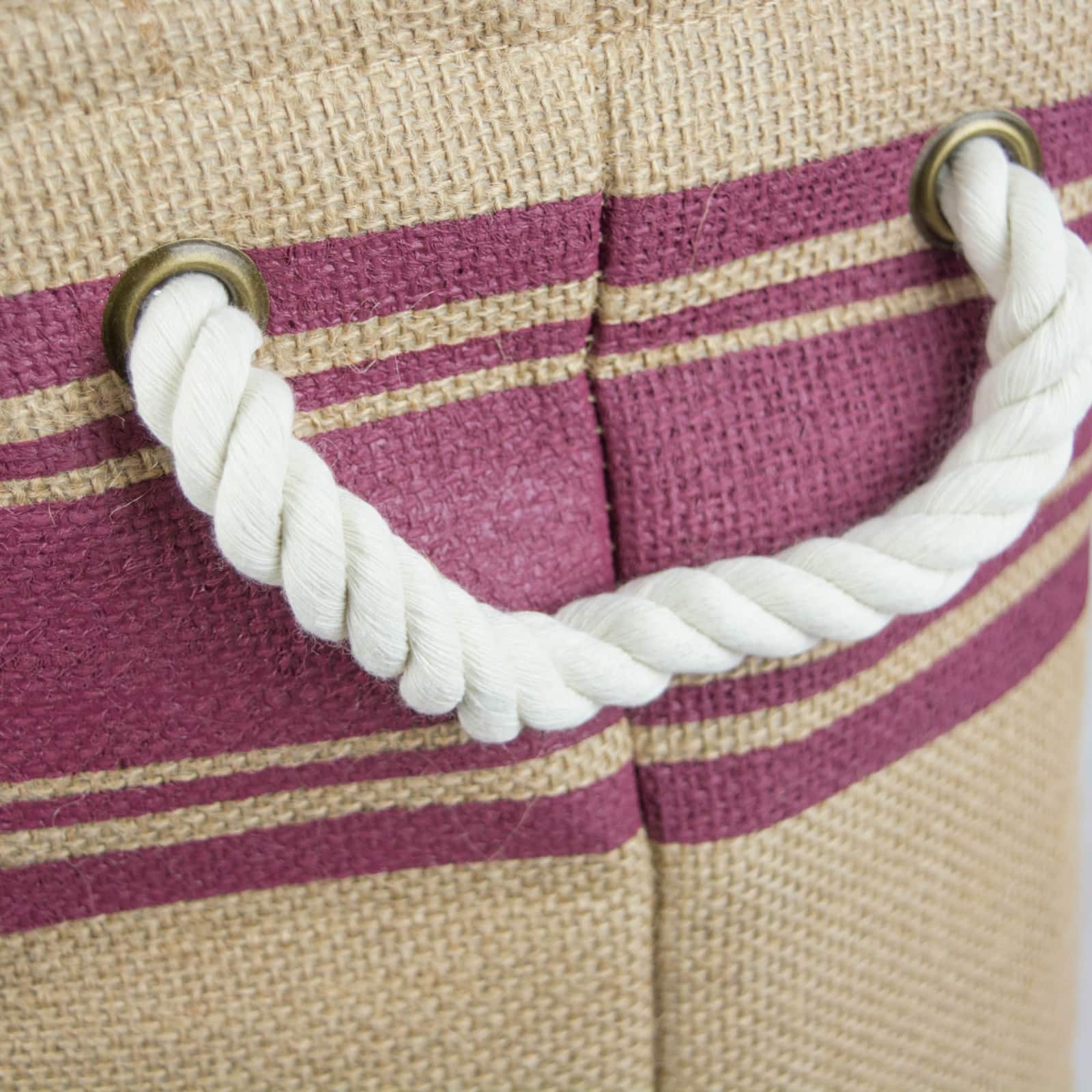 DII® 9" Round Border Burlap Bin