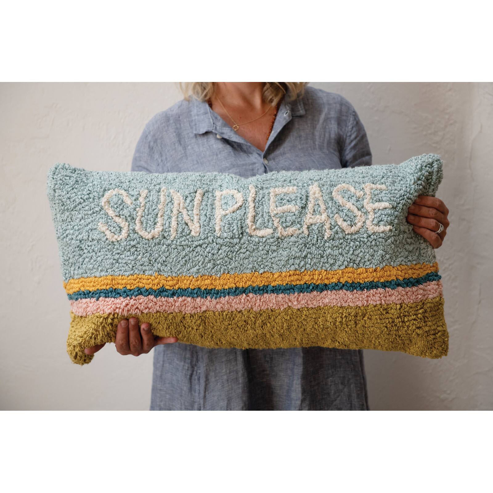 Hello Honey® Sun Please Cotton Striped Pillow