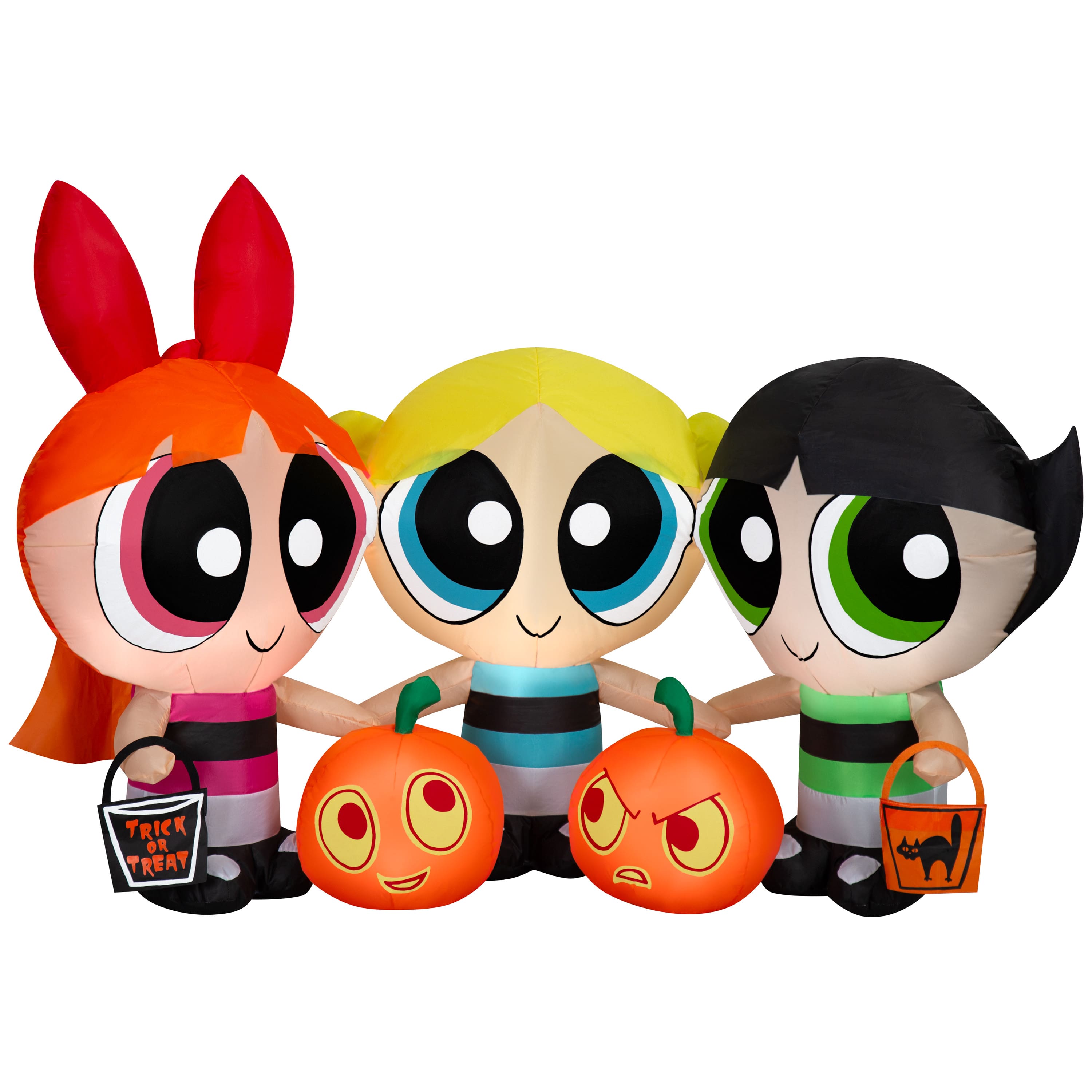 5.5ft. Airblown® Inflatable Powerpuff Girls Halloween Scene with Blossom, Bubbles & Buttercup Lighted Décor