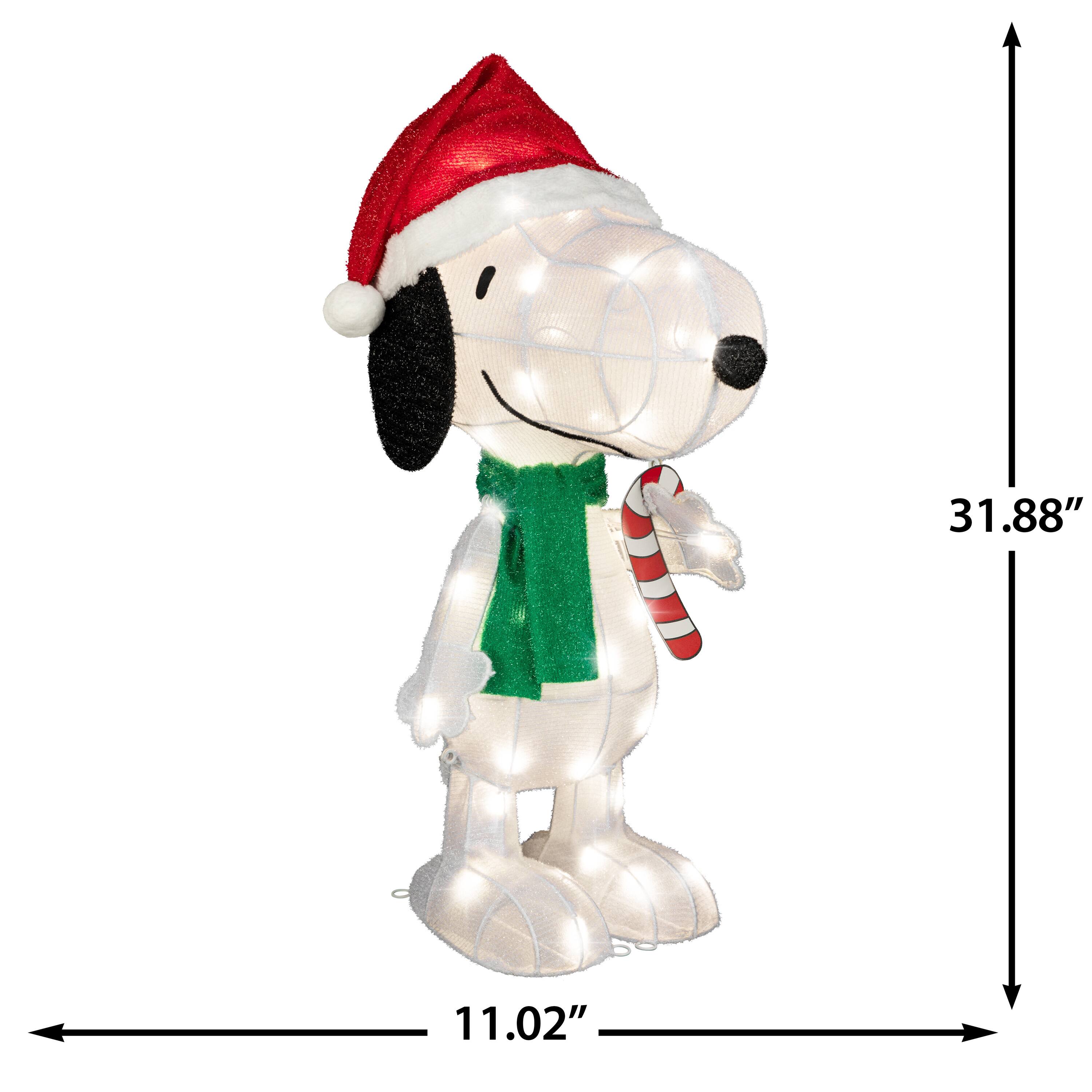 32" Peanuts® Snoopy 3D Holiday Lighted Tinsel Sculpture Christmas Décor