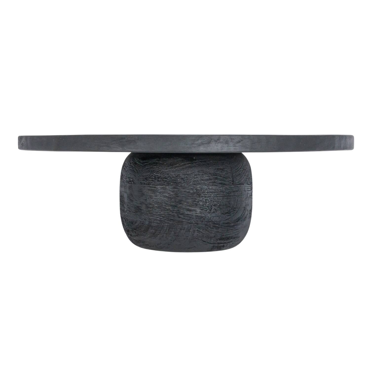 Hello Honey® 15" Black Round Mango Wood Pedestal