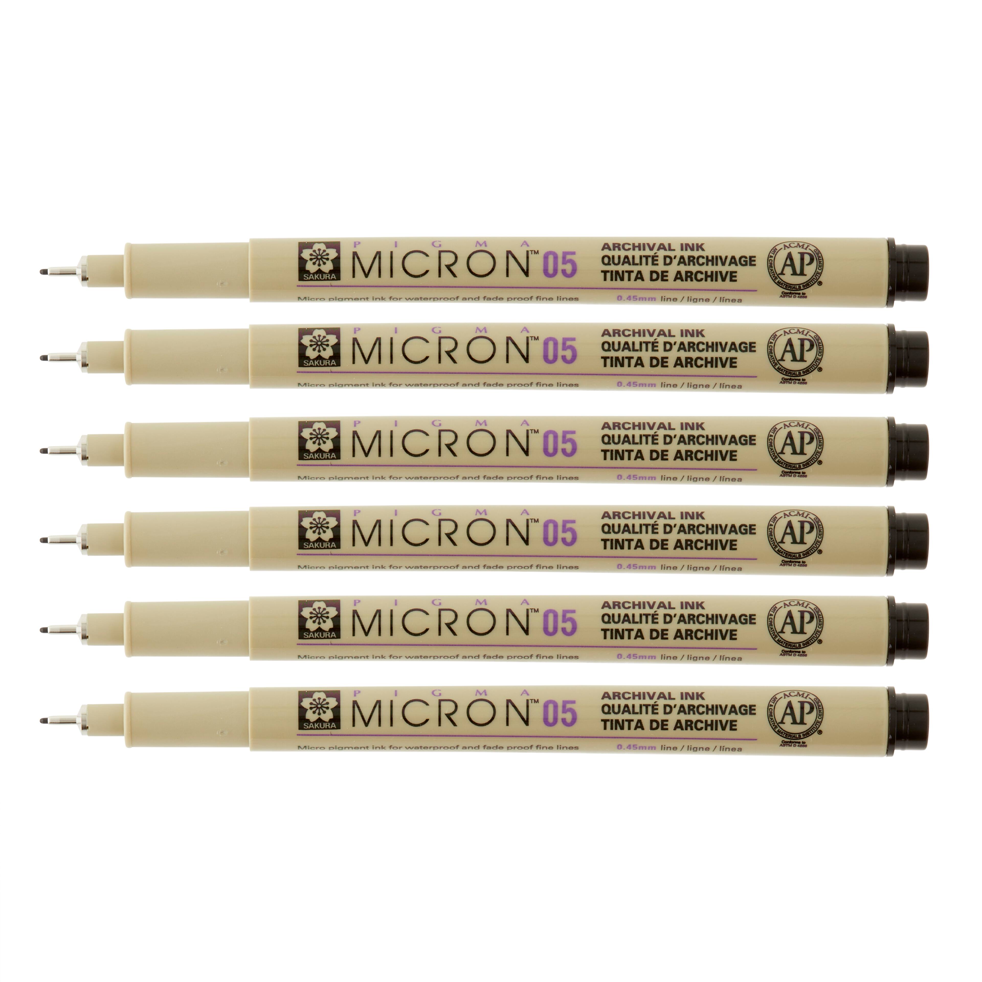 Pigma® Micron® 05 Fine Line Pens, Black