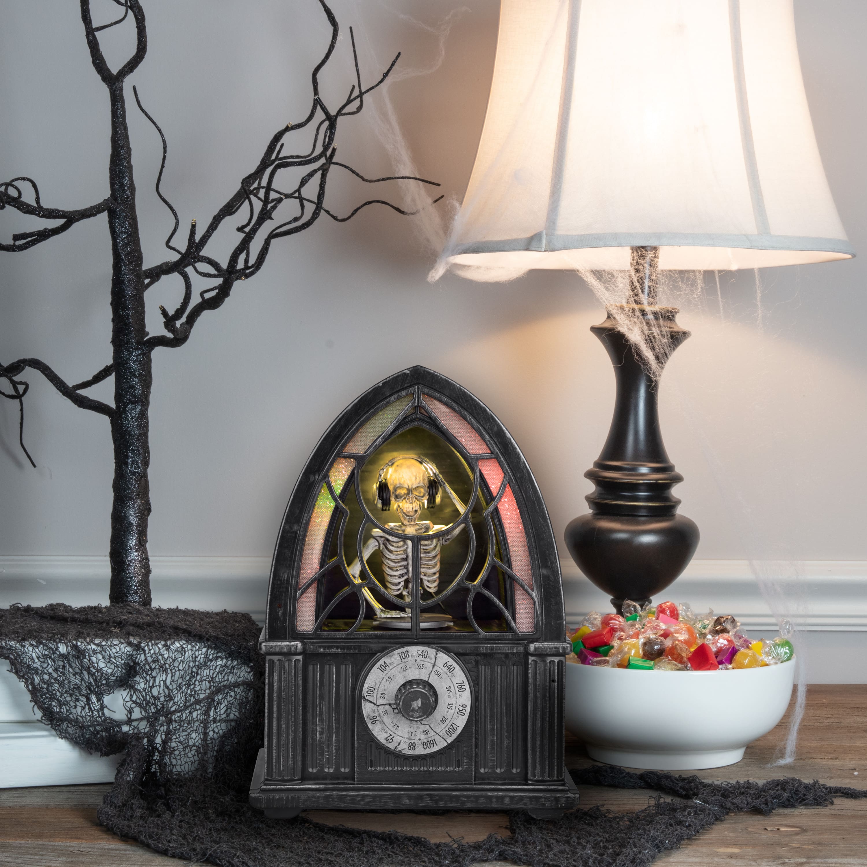 12" Animated Radio DJ Skeleton by Ashland®