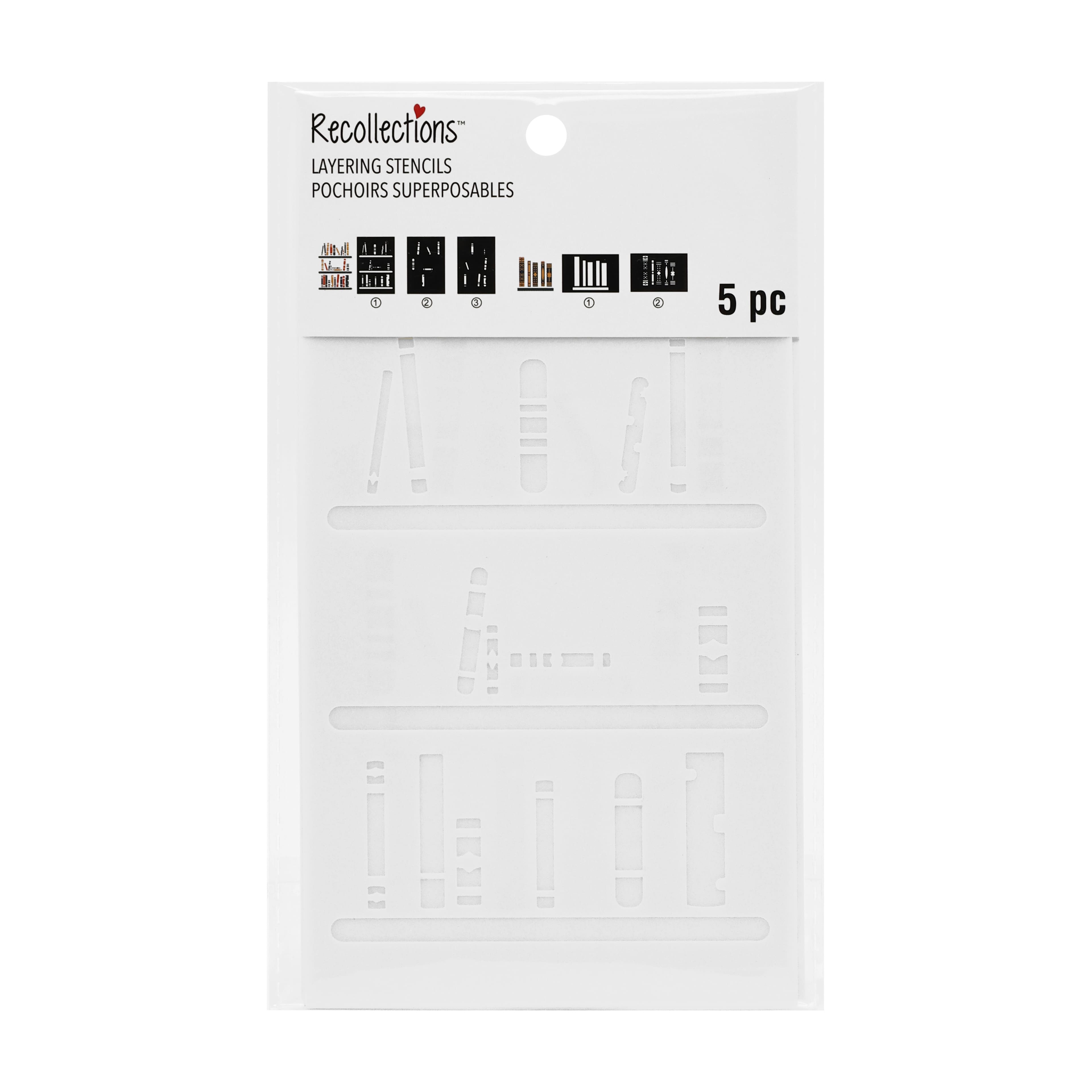 4" x 6" Books Print Layering Stencil Set by Recollections™