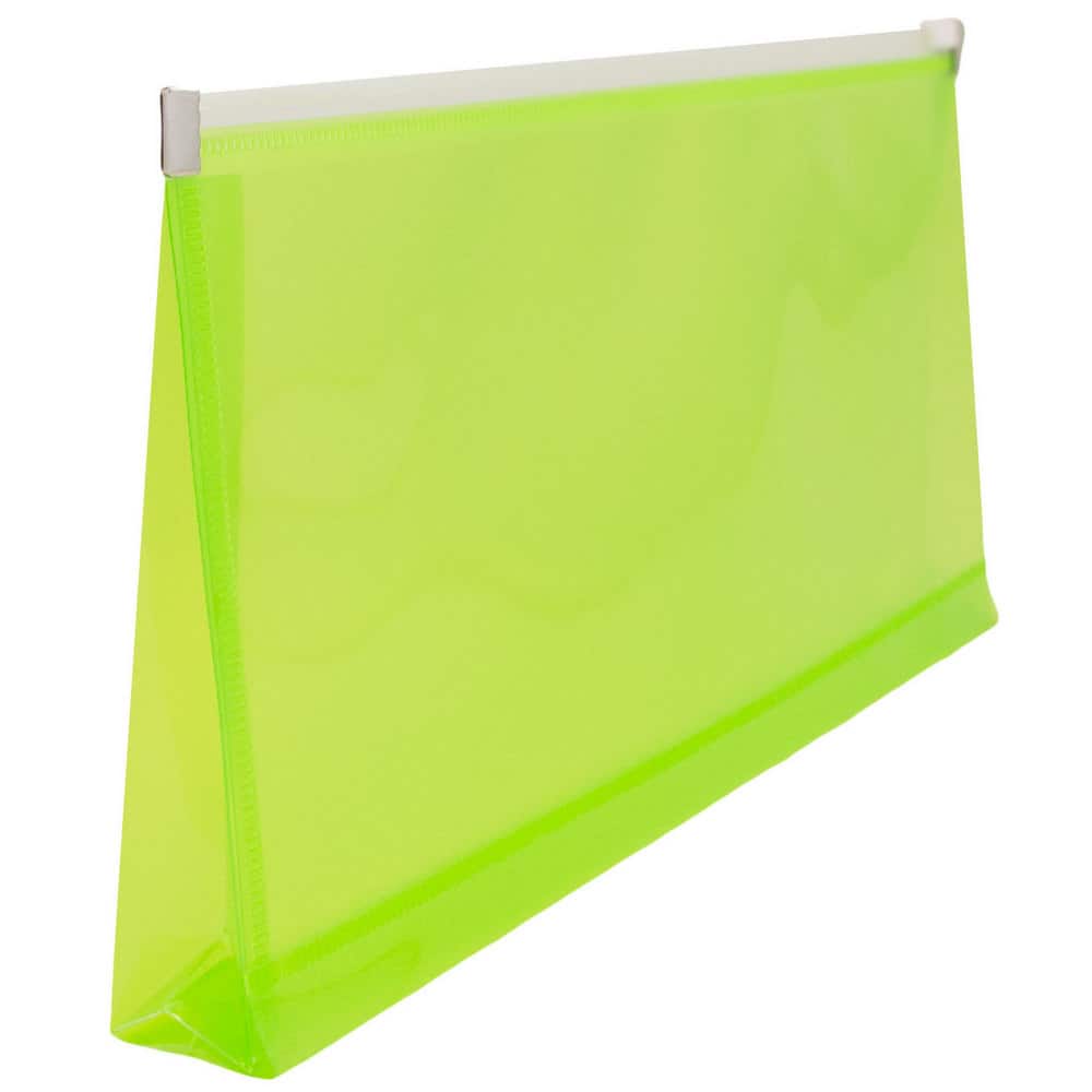 JAM Paper 5'' x 10'' Clear Plastic Pencil Pouch with Zip Closure