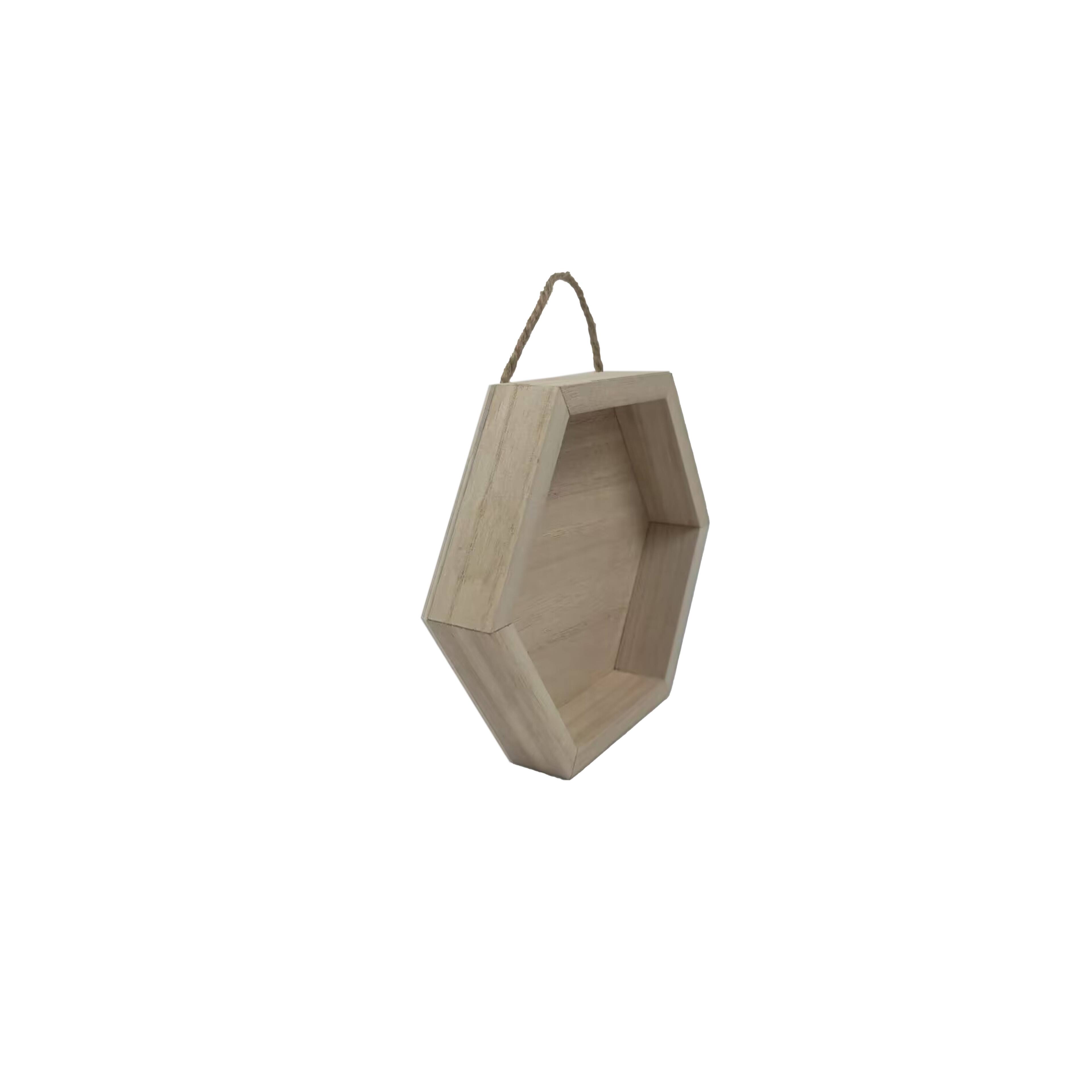 24 Pack: 6" x 5" DIY Wood Hexagon Shadow Box by Make Market®