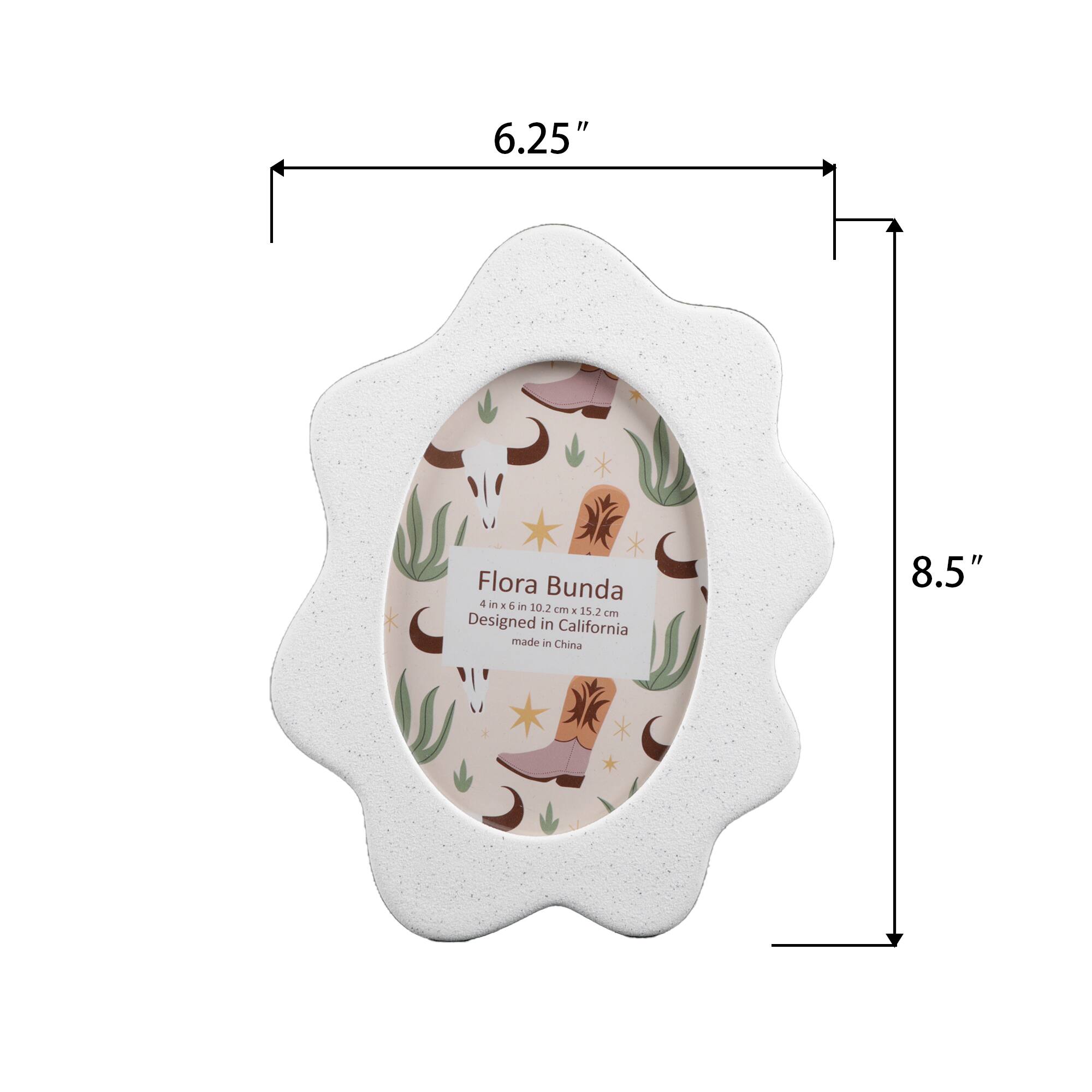 Flora Bunda 4" x 6" Irregular Ceramic Frame