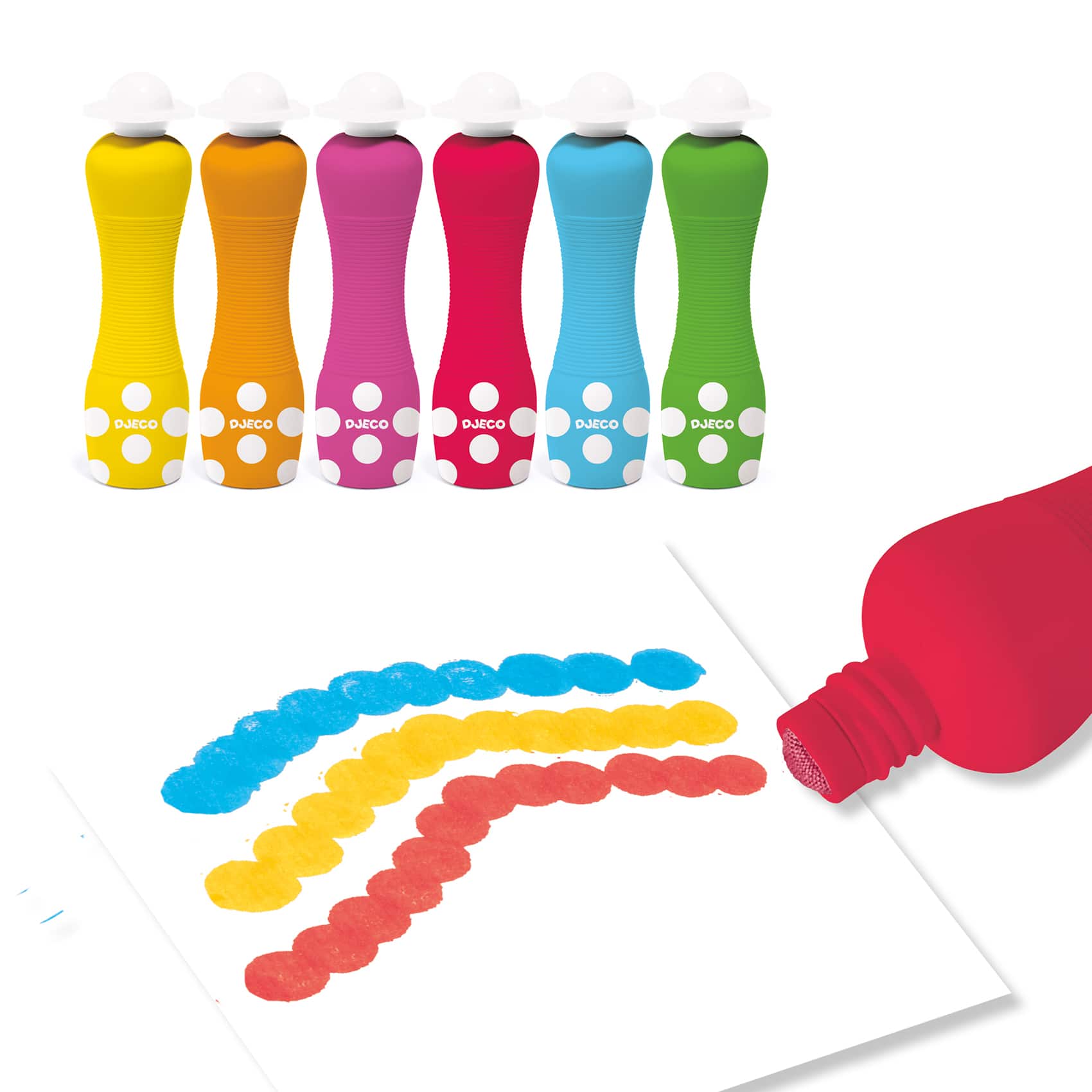 DJECO Bright Foam Paint Markers Set