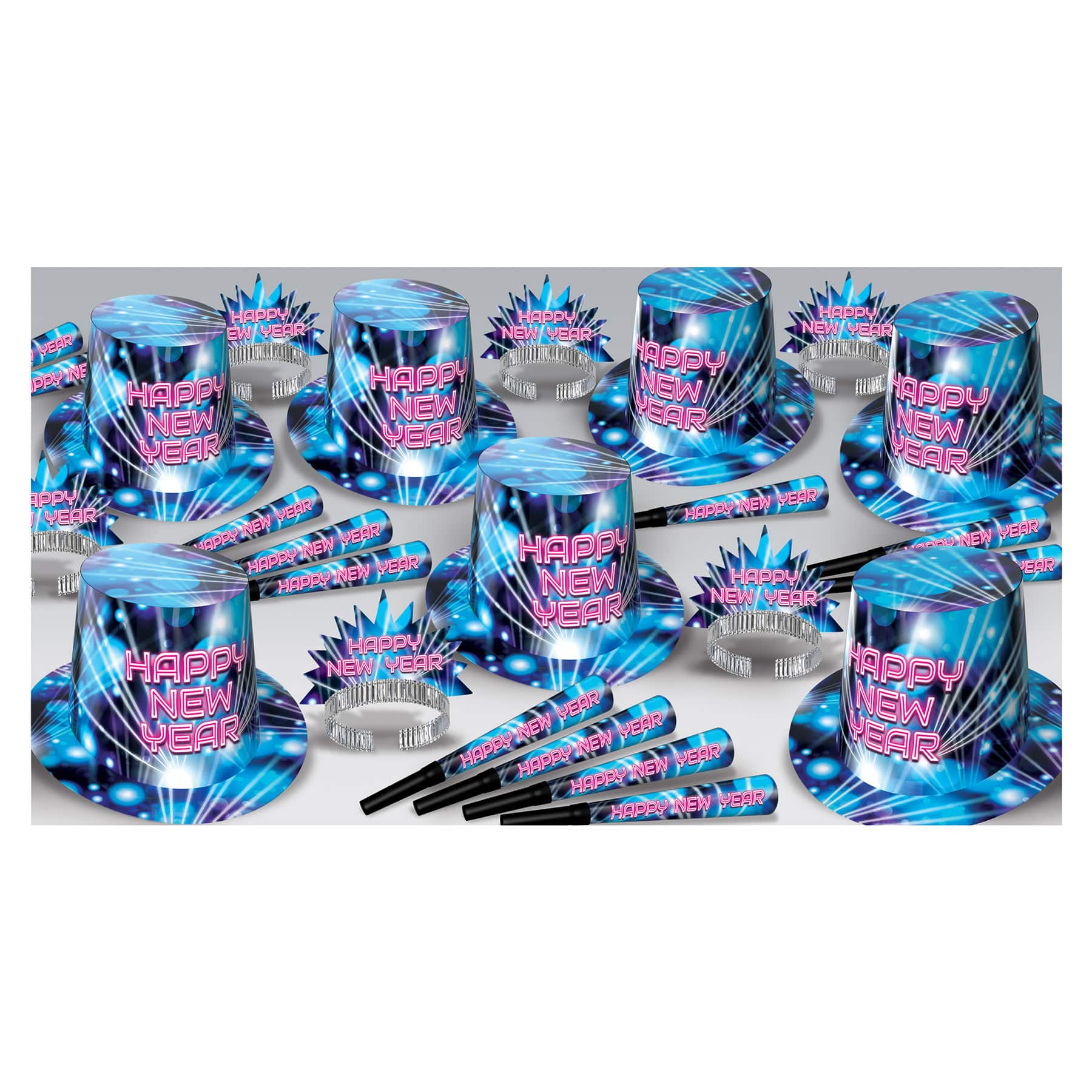 Beistle New Year's Rave Assortment Kit for 50