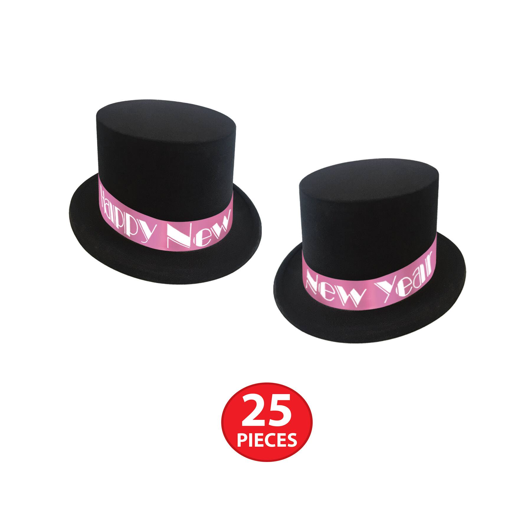 Beistle Black & Pink Panama Collection New Year Party Favor Kit for 50