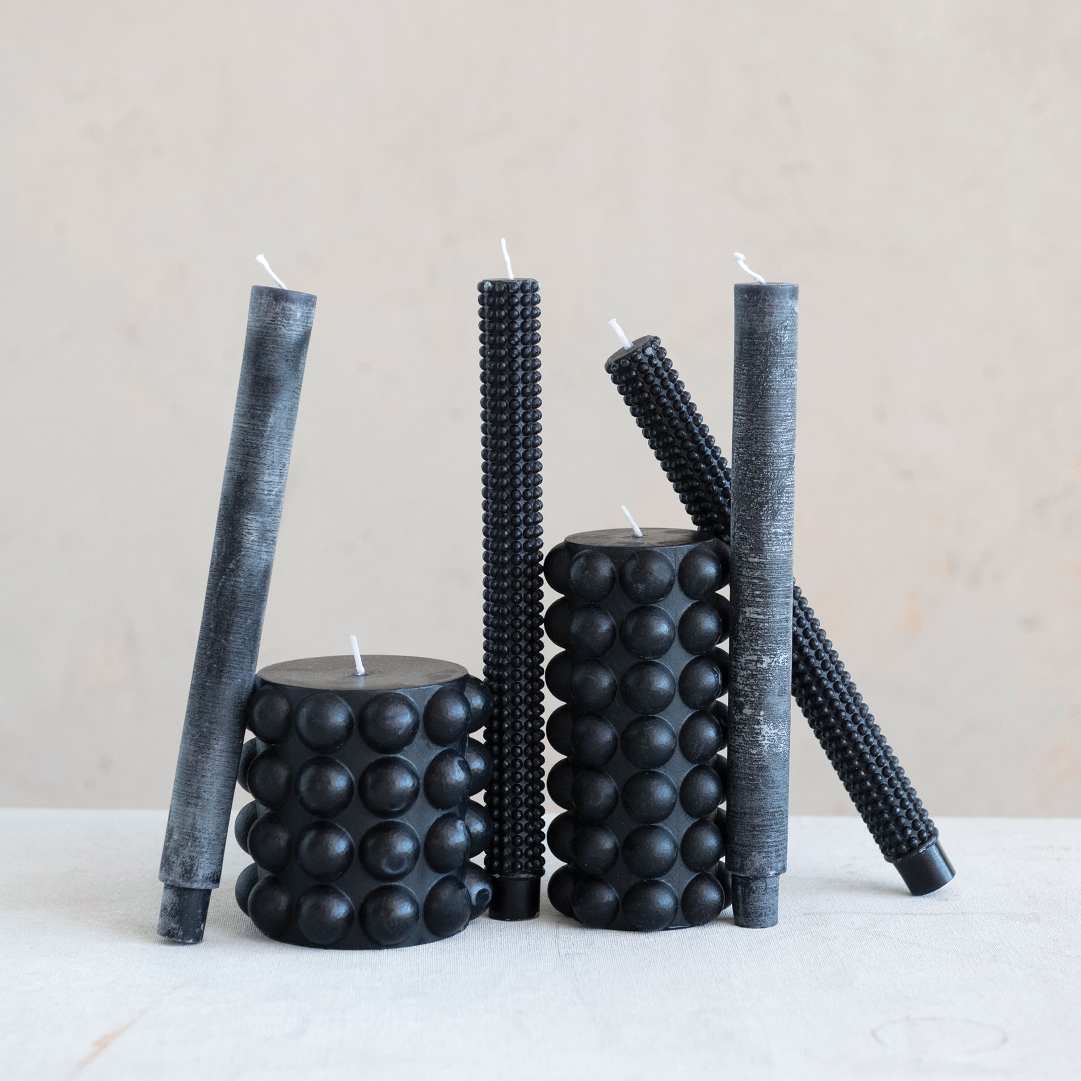 Hello Honey® Unscented Hobnail Pillar Candle