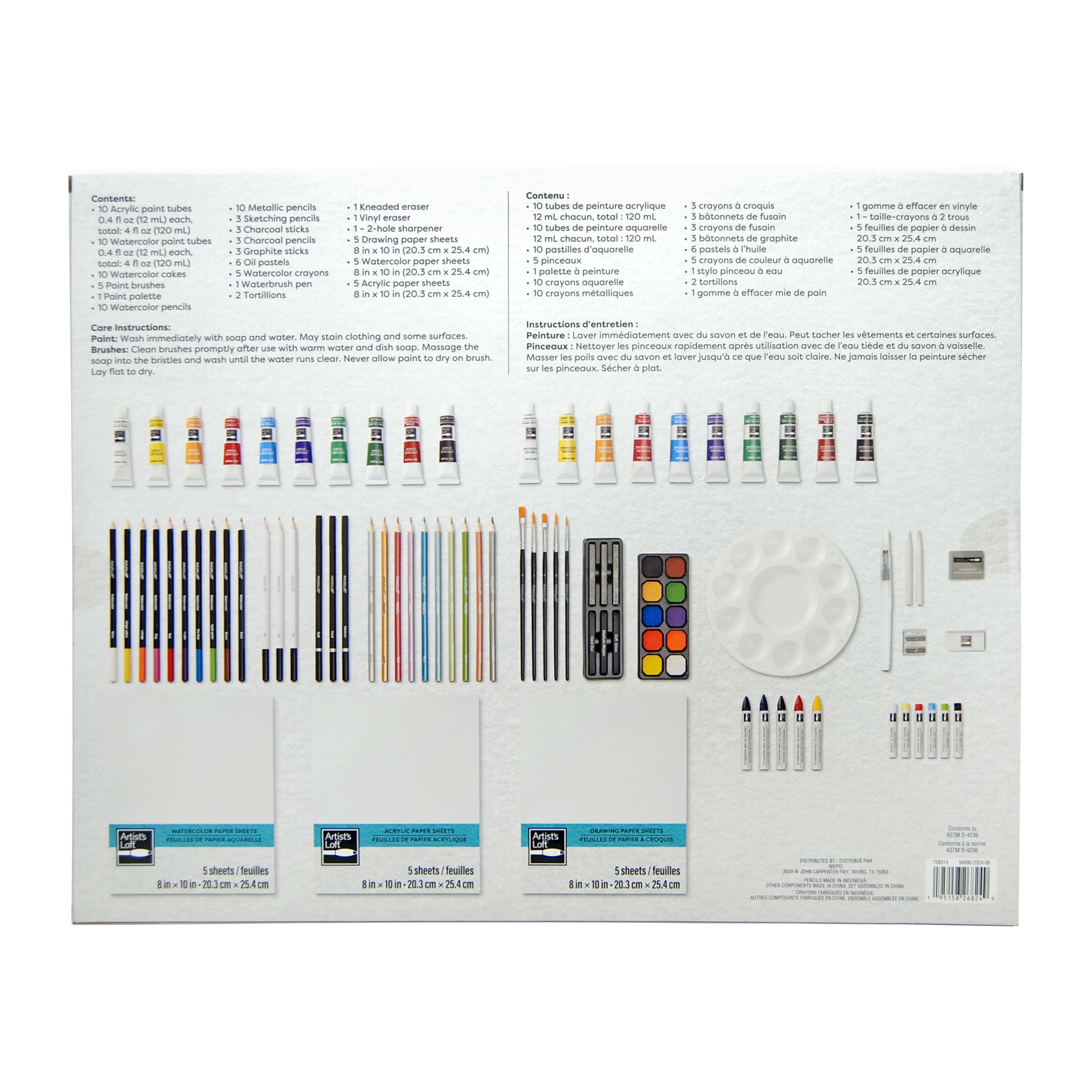 6 Pack: 100 Piece Mixed Media Art Set by Artist's Loft™