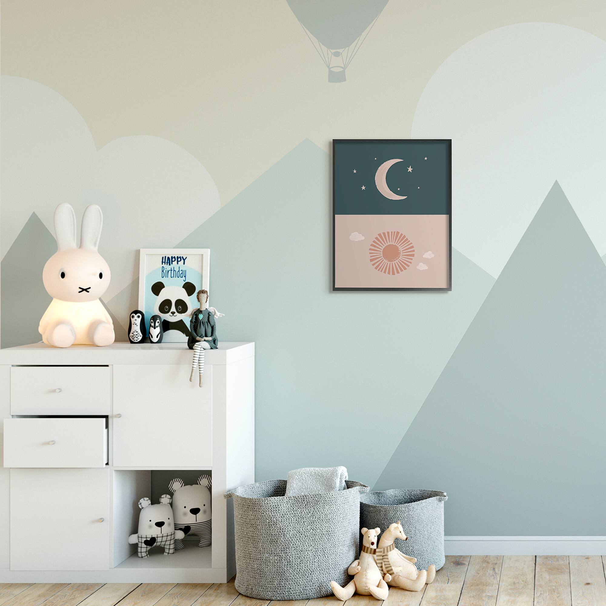 Stupell Industries Night Sky over Sunny Day Muted Tones in Frame Wall Art