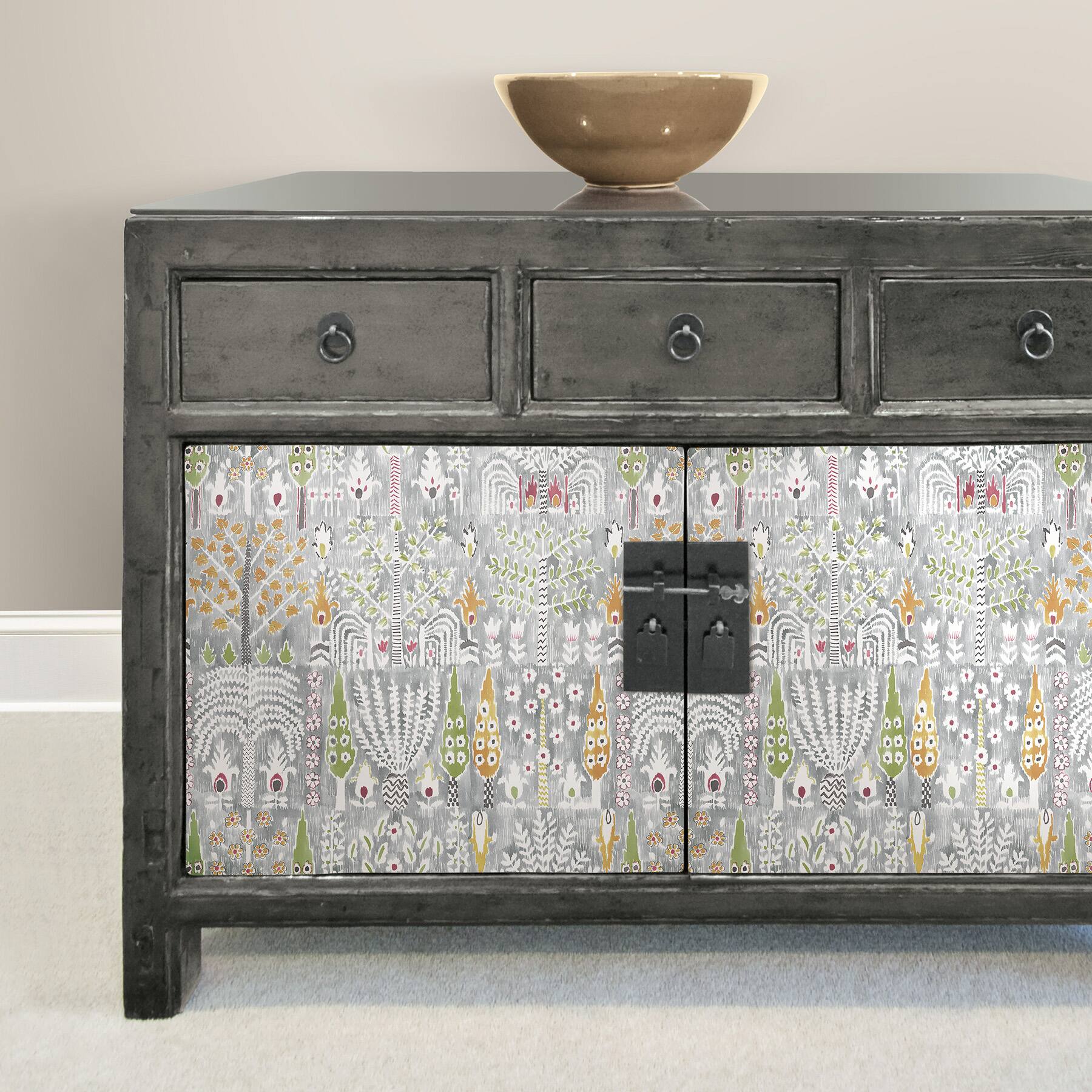 RoomMates Gray Persian Ikat Peel & Stick Wallpaper