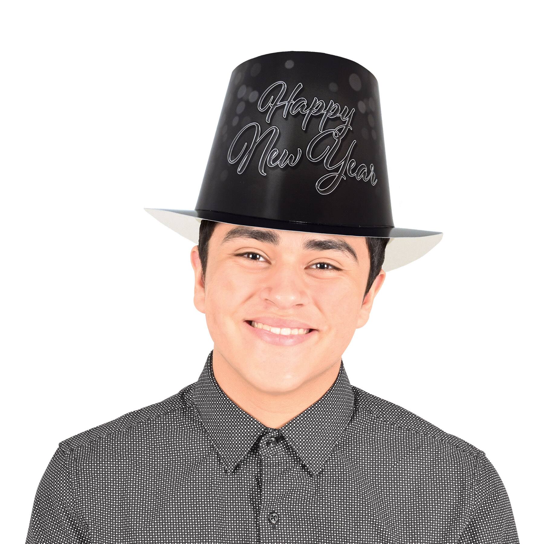 Beistle Adult Blackout New Year Hi-Hats, 25 Pack