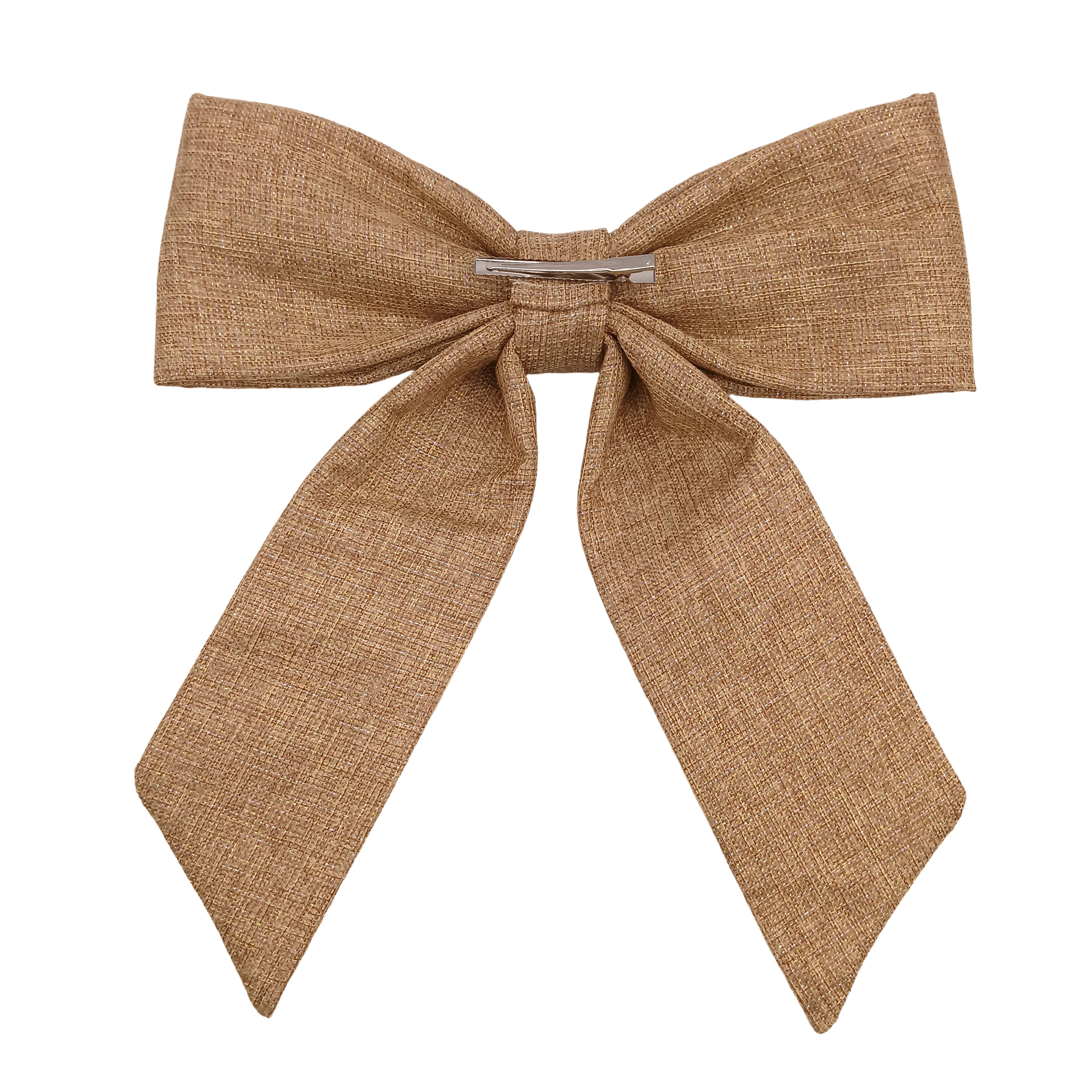 Faux Linen Shimmer Puffy Bow by Celebrate It®