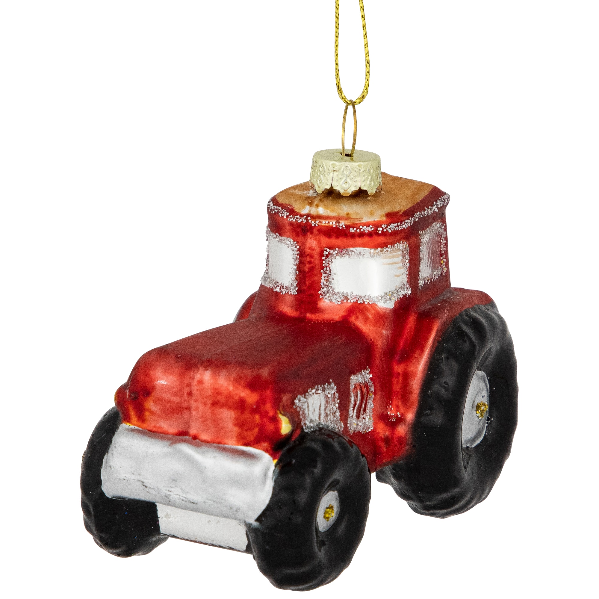 Northlight 3.5" Tractor Glass Christmas Ornament in Red | Michaels®
