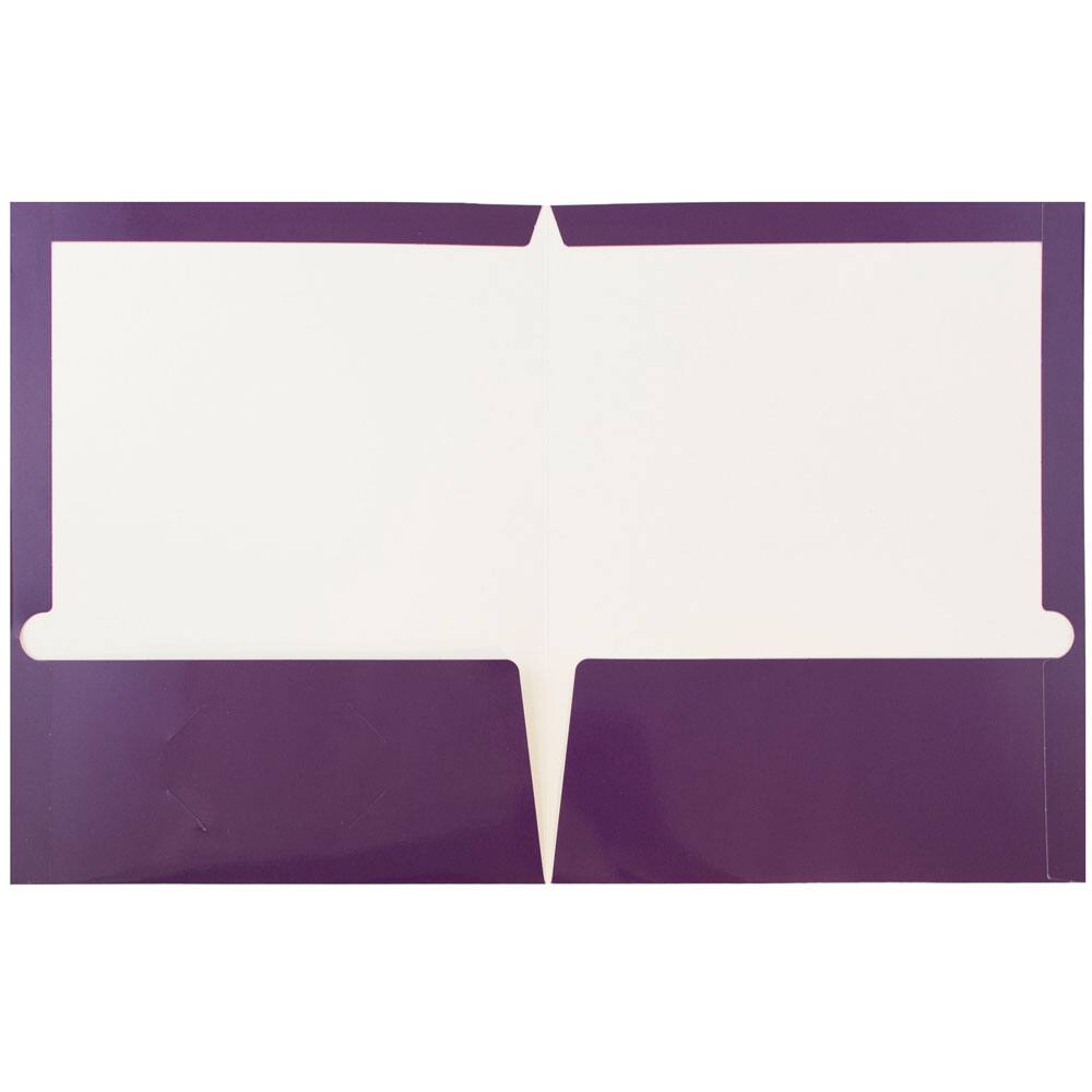 JAM Paper Glossy Laminated Two Pocket Folders