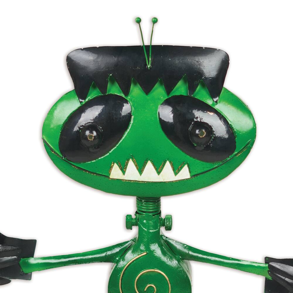 Sunset Vista Designs® 24.75" Quirky Chompers Solar Franken-Alien Porch Sitter