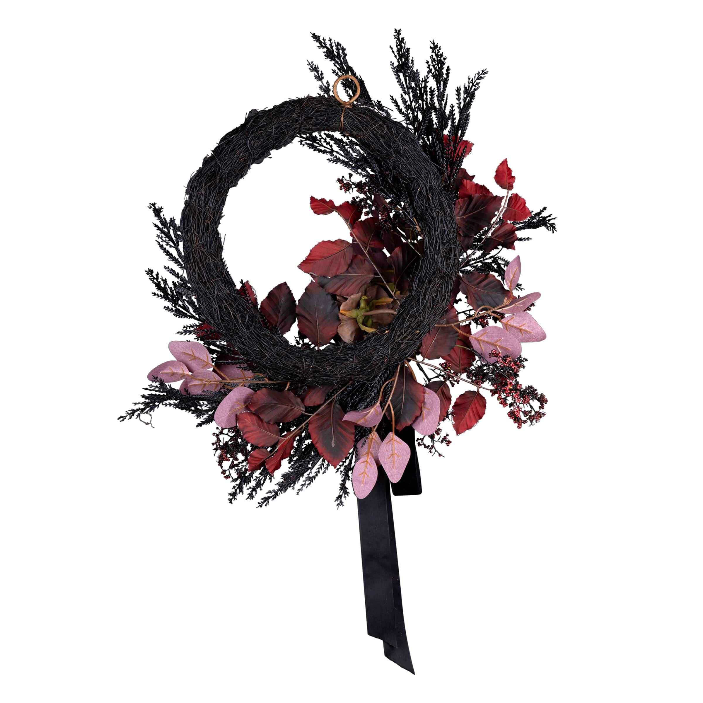 24" Red Widow Eucalyptus Wreath