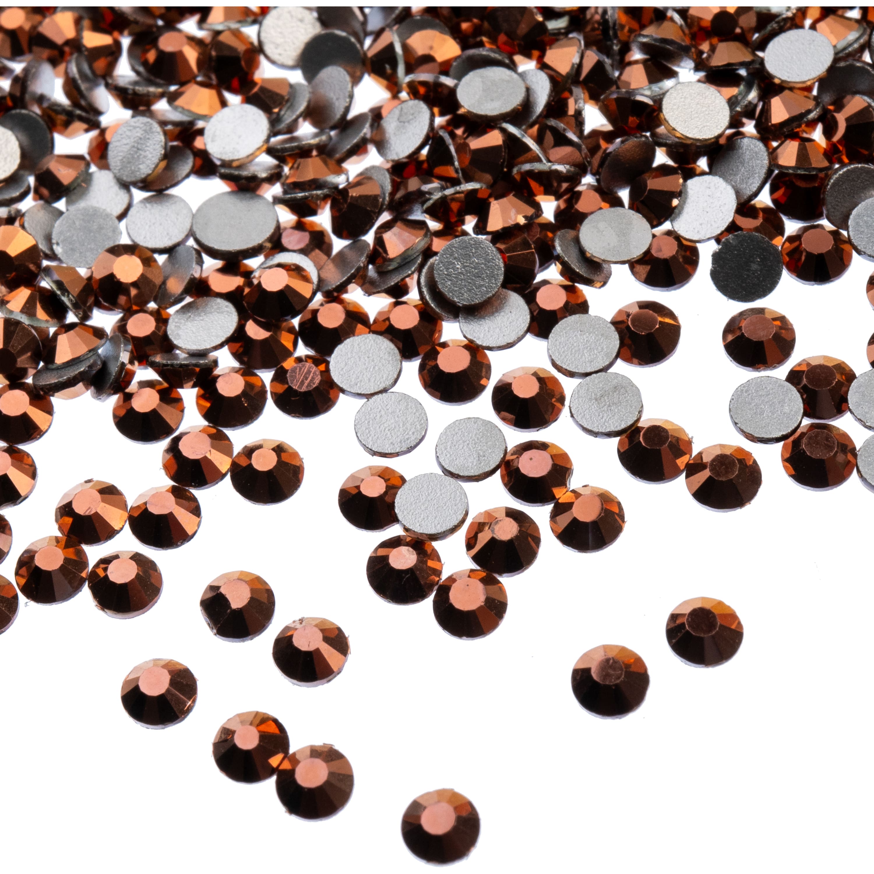 John Bead Crystal Lane SS12 Metallic Glass Round Flatback Rhinestones, 2,880ct.