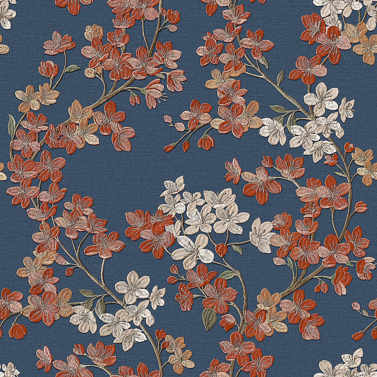 Designs Direct Embroidered Cherry Bloom Wallpaper