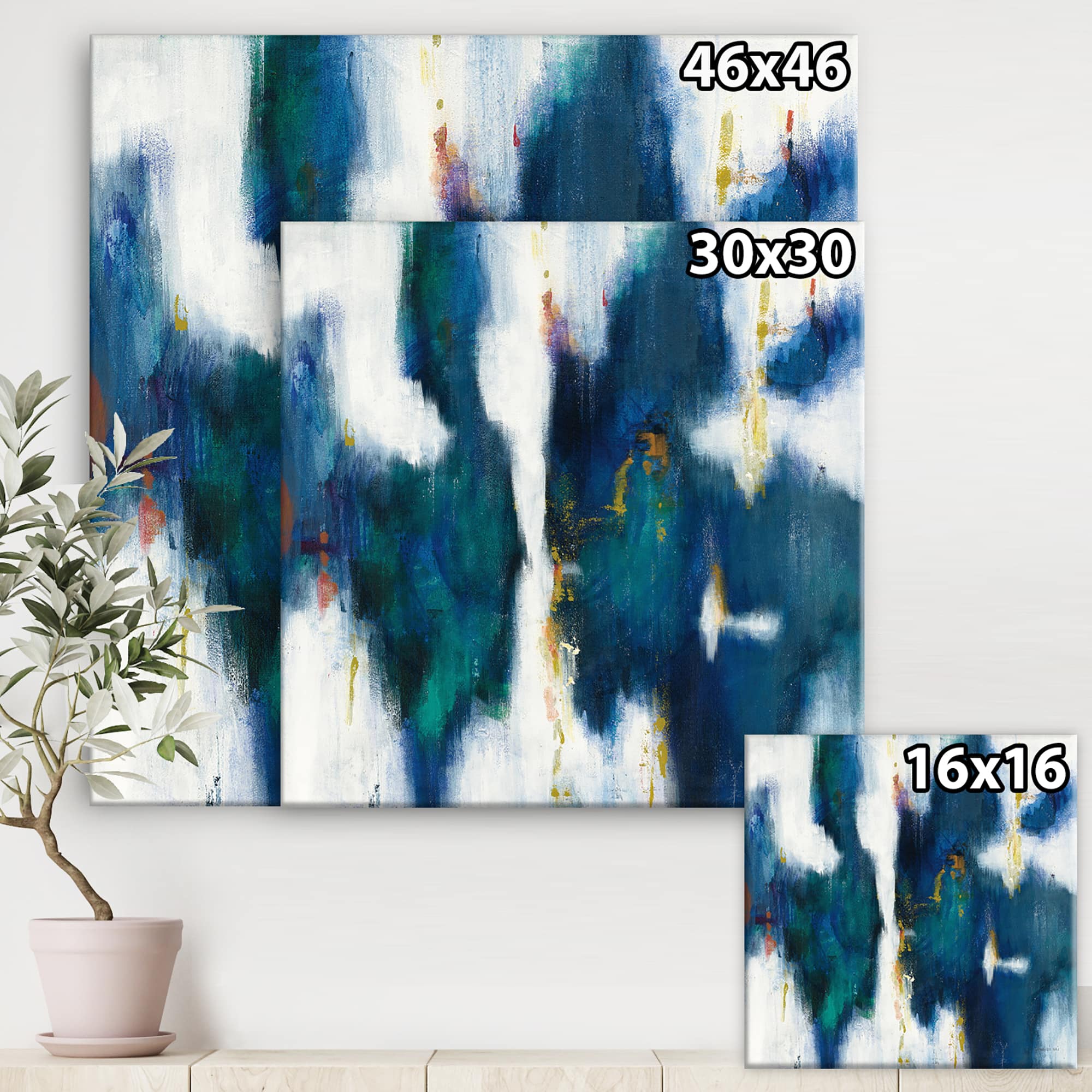 Designart - Blue Glam Texture I