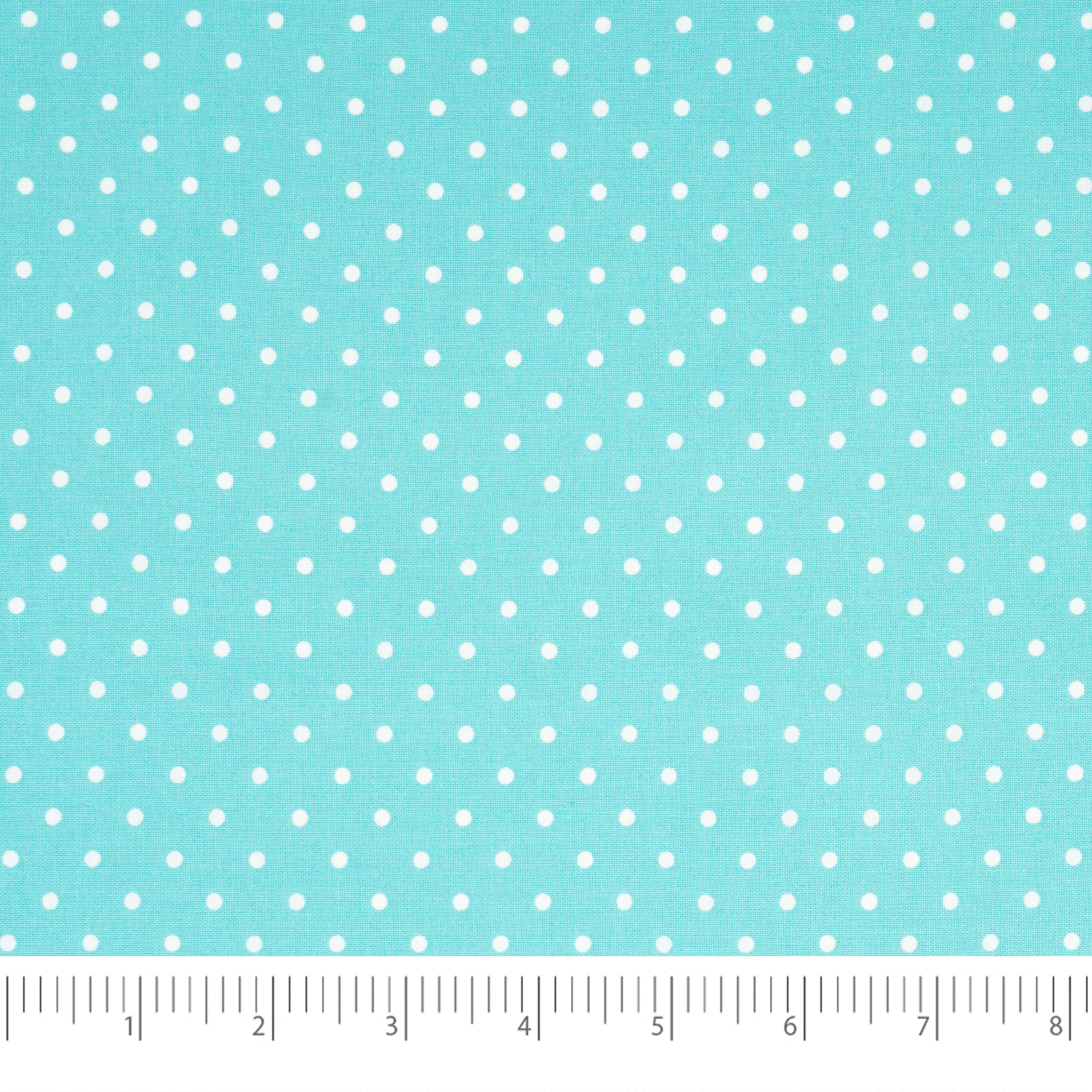 SINGER® Aqua Polka Dot Cotton Fabric