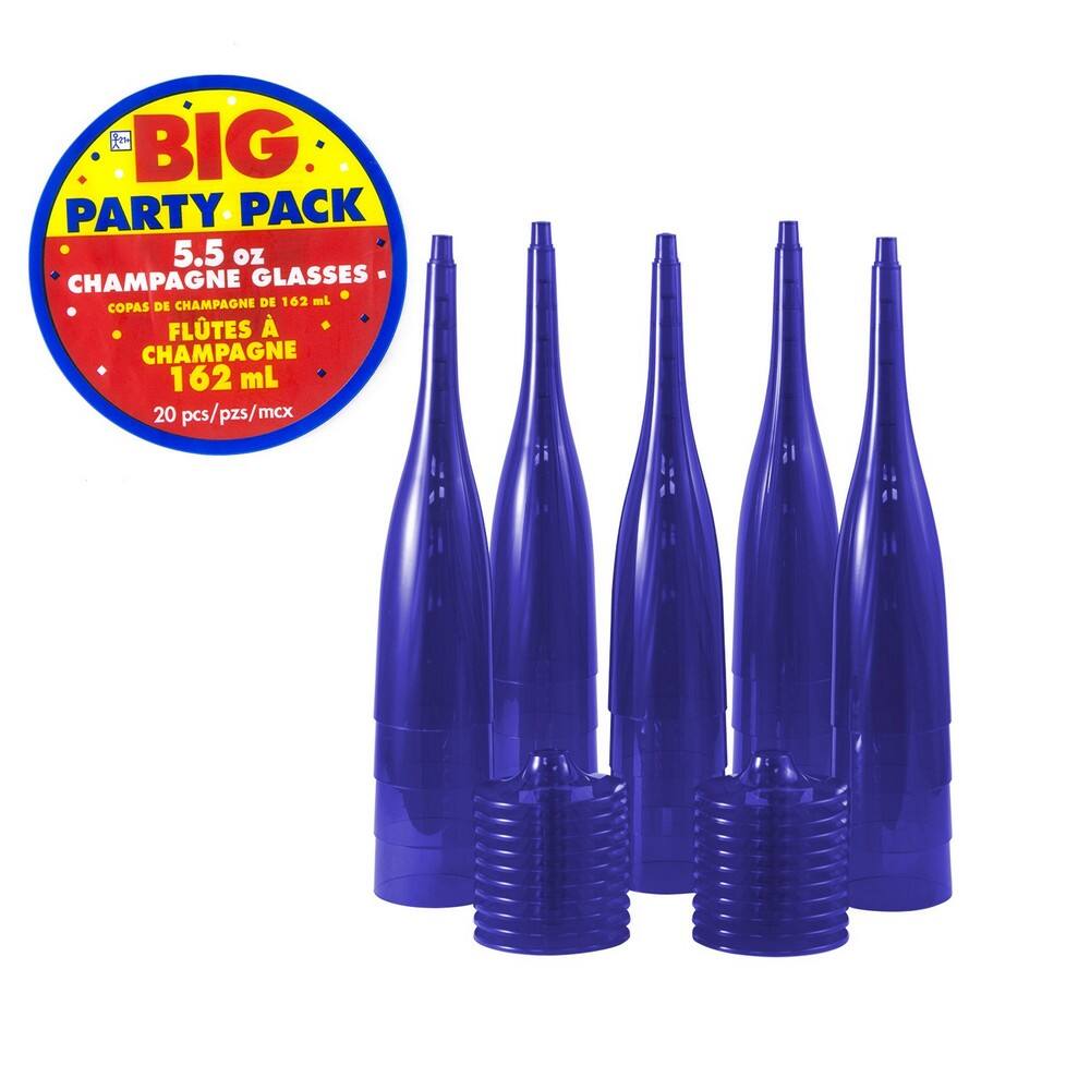 JAM Paper 5.5oz. Plastic Champagne Flutes