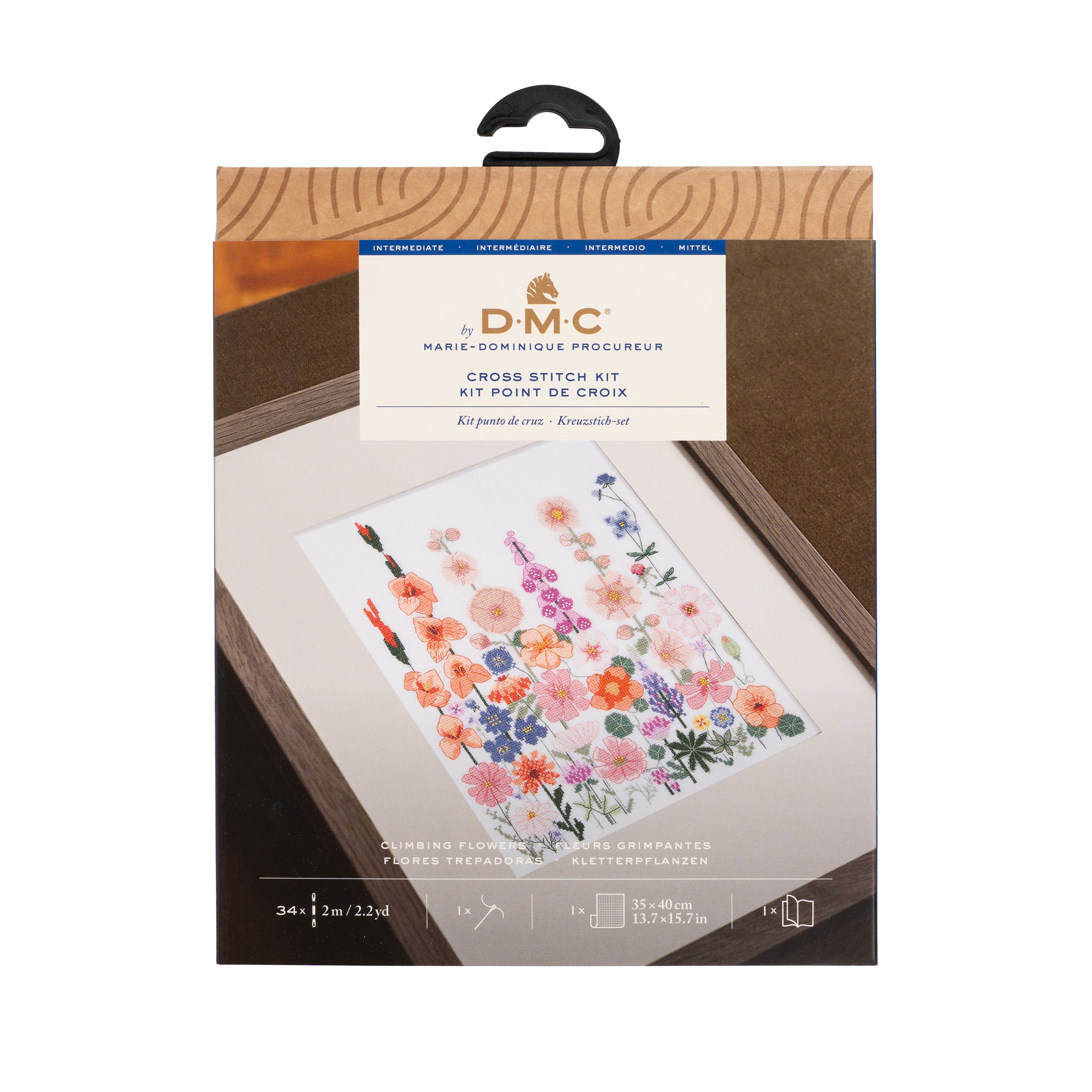 DMC® Climbing Flowers Designer Collection Intermediate Cross Stitch Kit