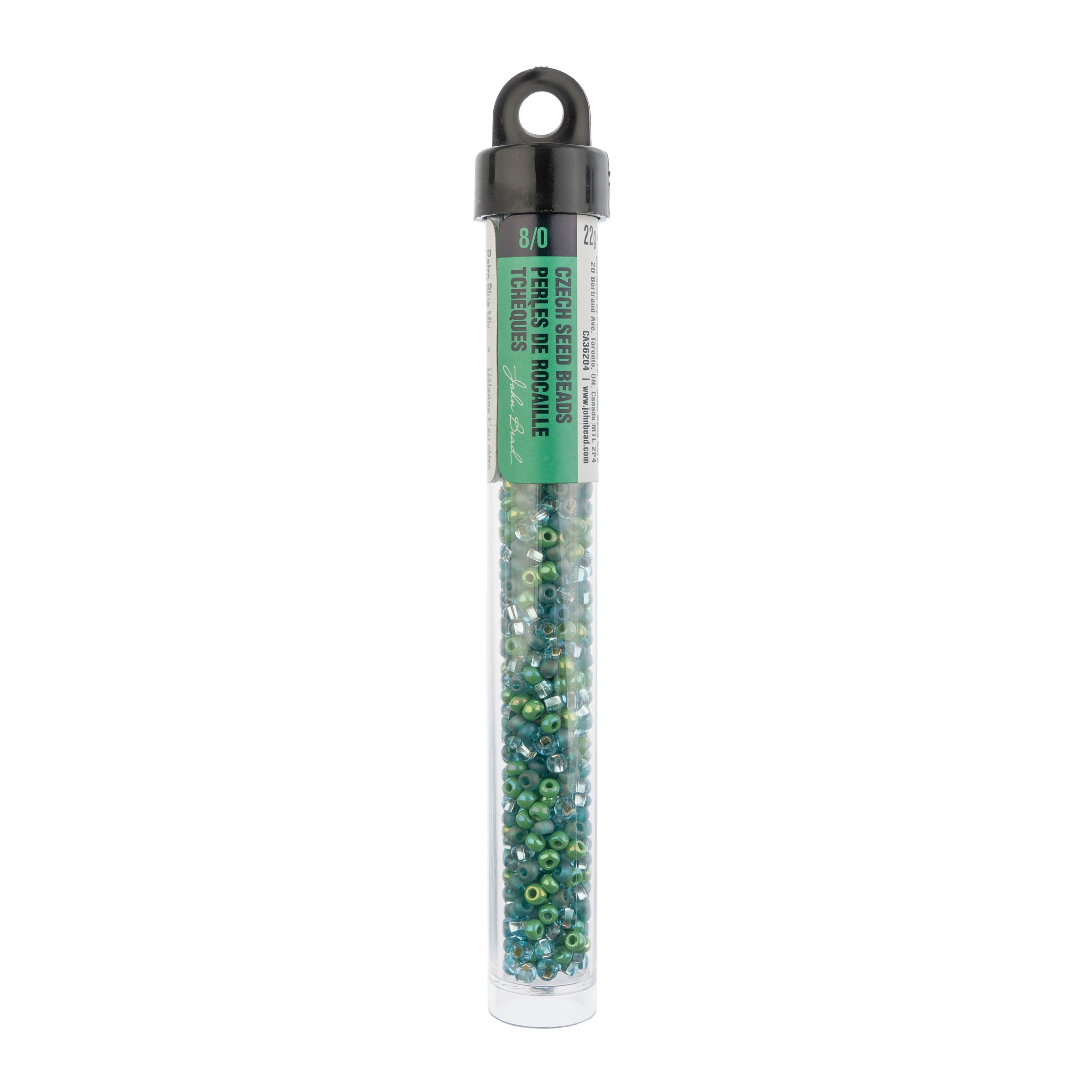 John Bead 8/0 Czech Glass Seed Beads, 22g