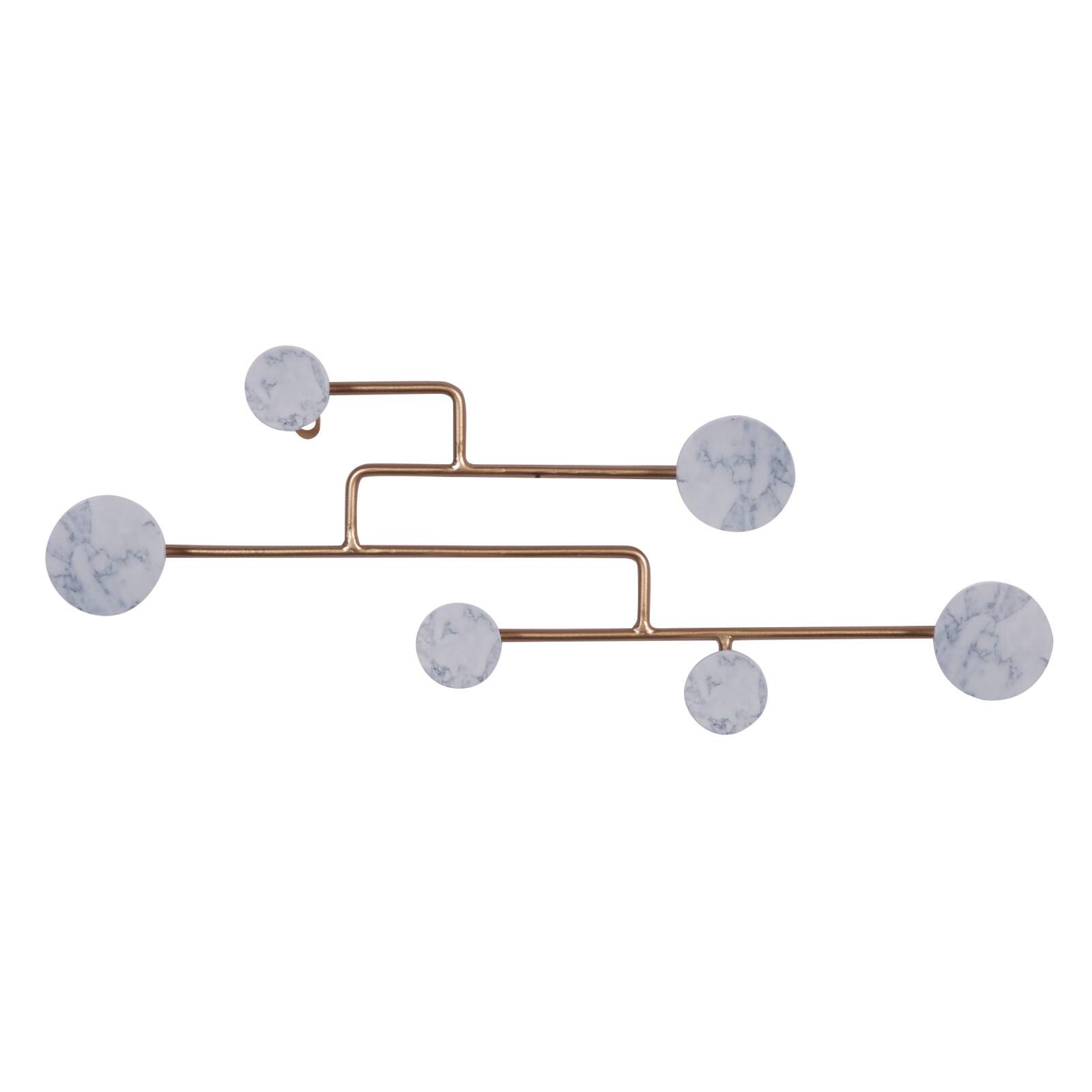 Gold Wood Glam Wall Hook, 7" x 24" x 2"