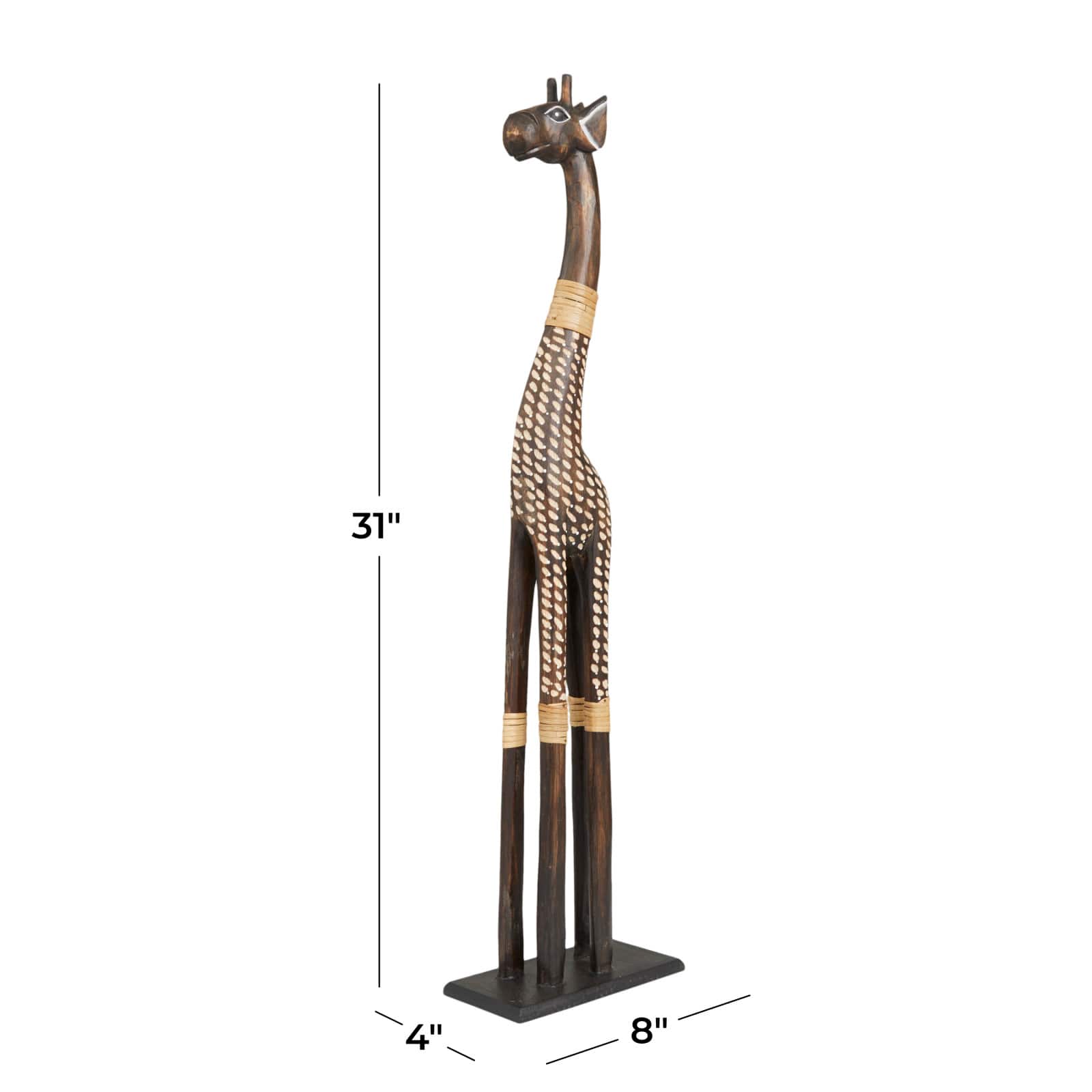 Brown Albizia Bohemian Sculpture, 8" x 8" x 4"