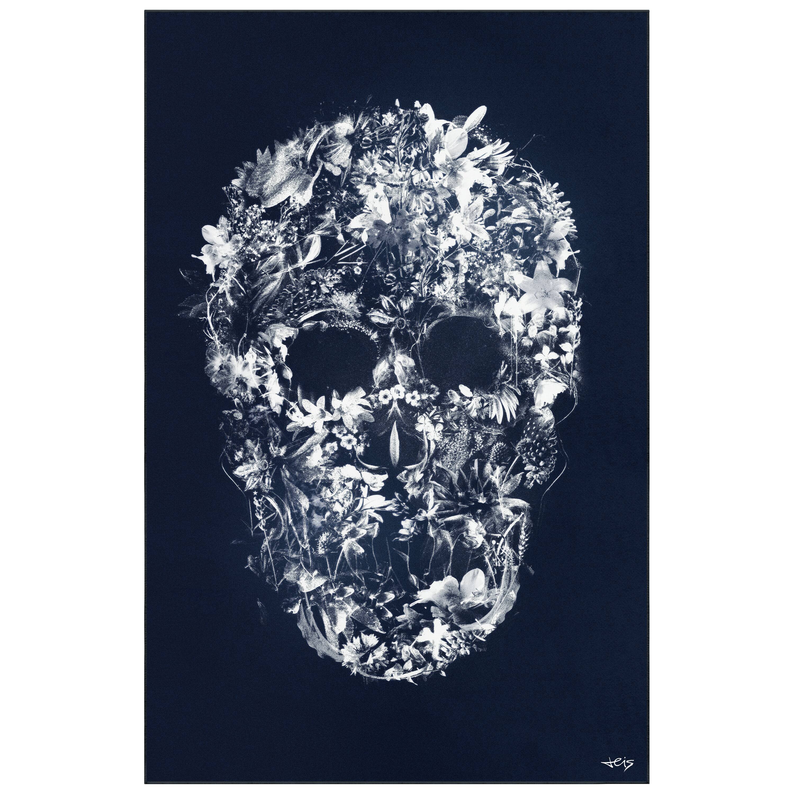 Empire Art Direct 5ft. x 7.5ft. Skull Silhouette I Tapis D'Art Washable Area Rug