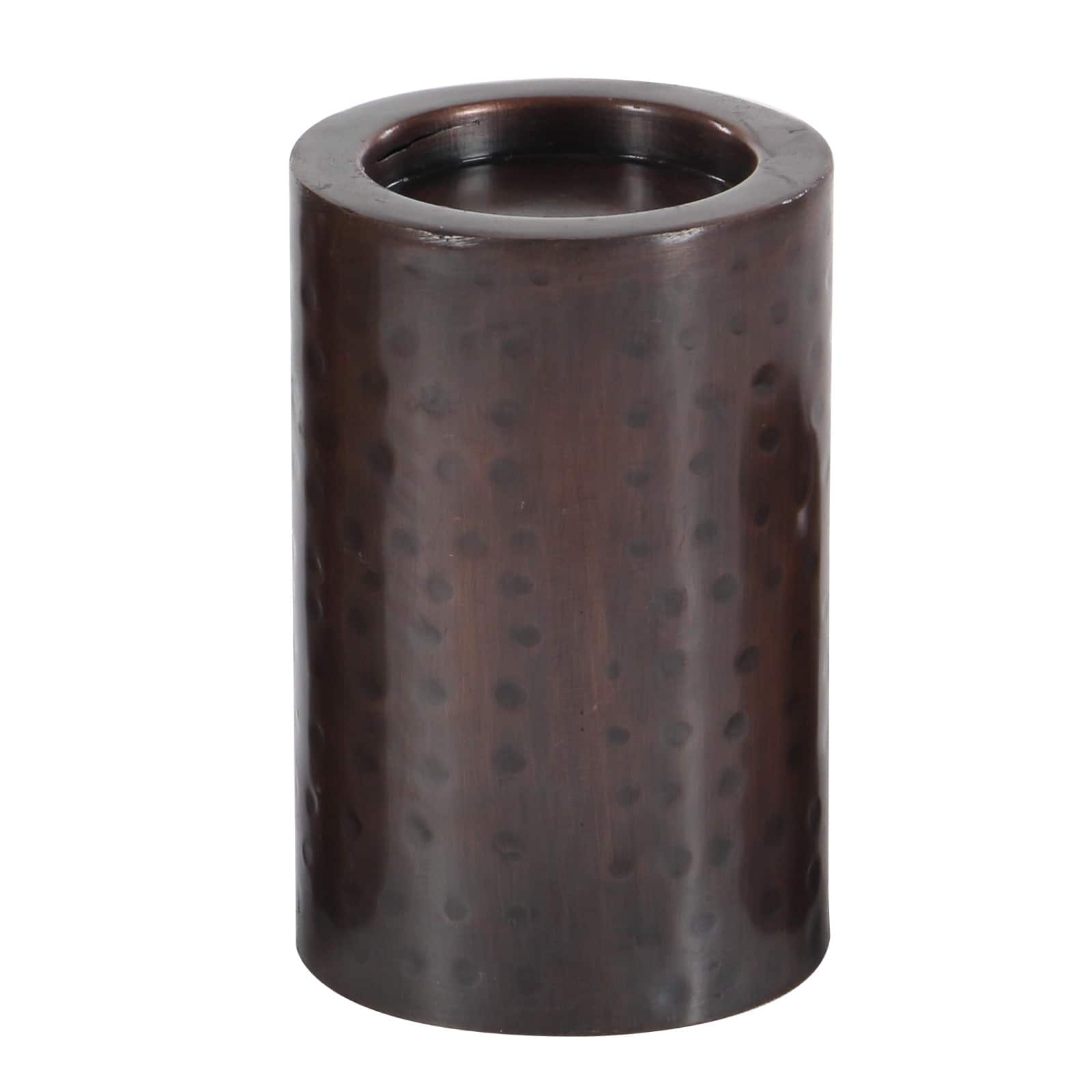 Metal Industrial 3 Piece Pillar Candle Holder Set