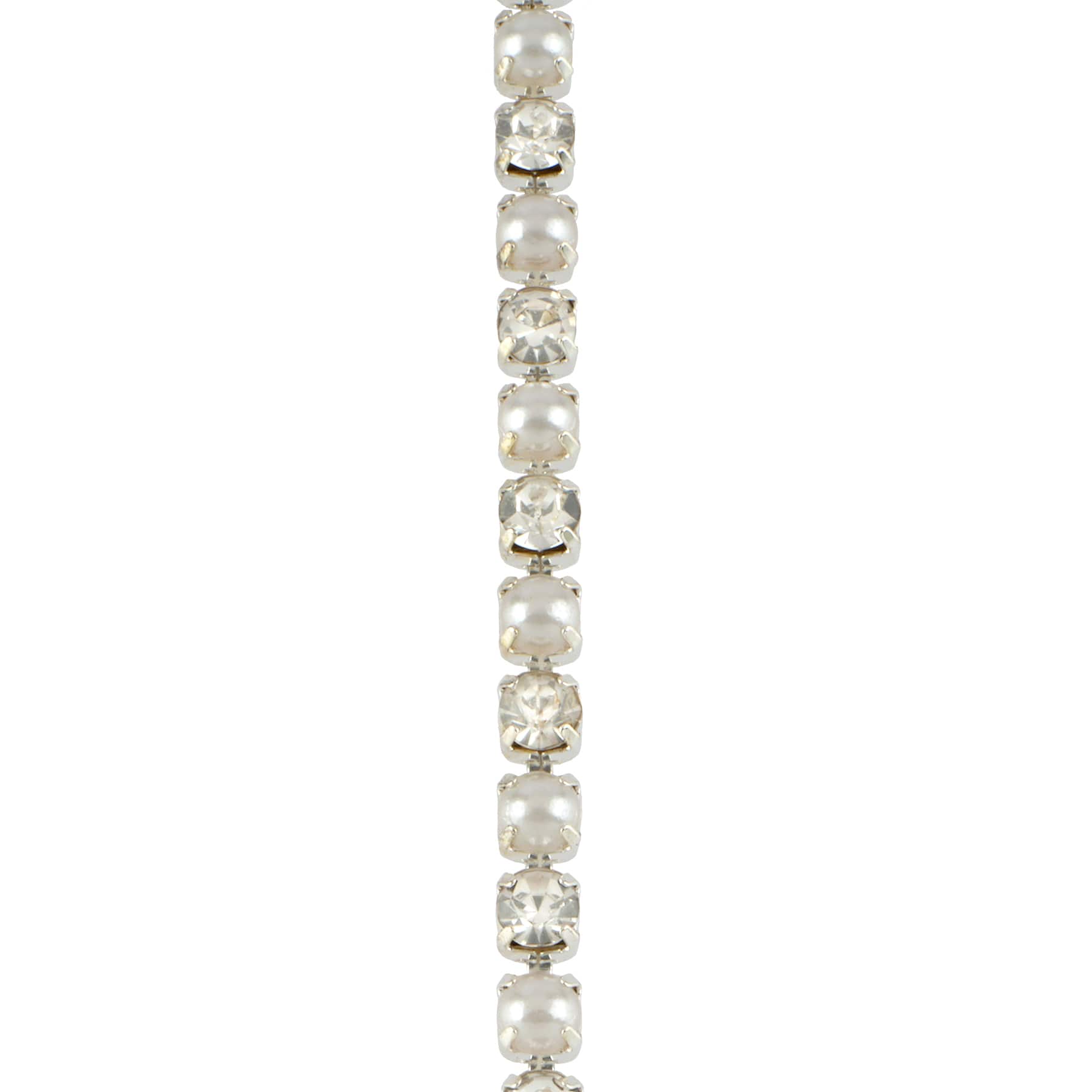 5yd. Silver Pearl & Rhinestone Chain by Bead Landing™
