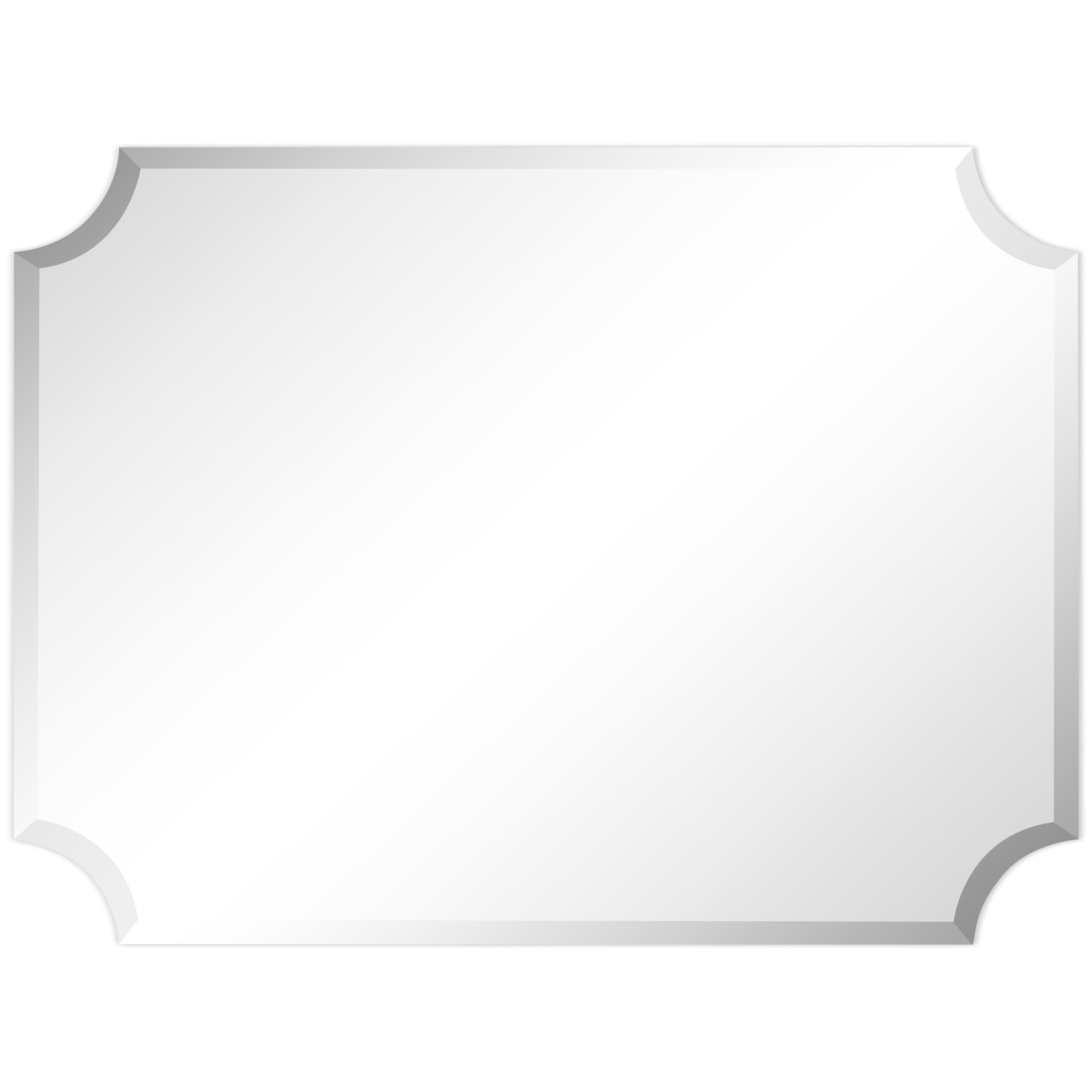 Empire Art Direct Scalloped & Beveled Frameless Wall Mirror